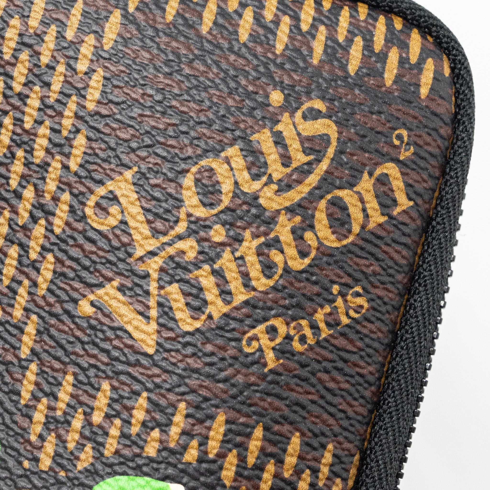 LOUIS VUITTON NIGO DOUBLE PHONE POUCH LIMITED EDITION BLACK HARDWARE