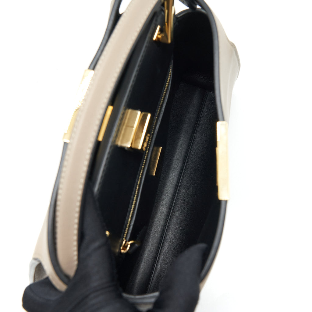 FENDI PEEKABOO BAG LIGHT GREY GHW
