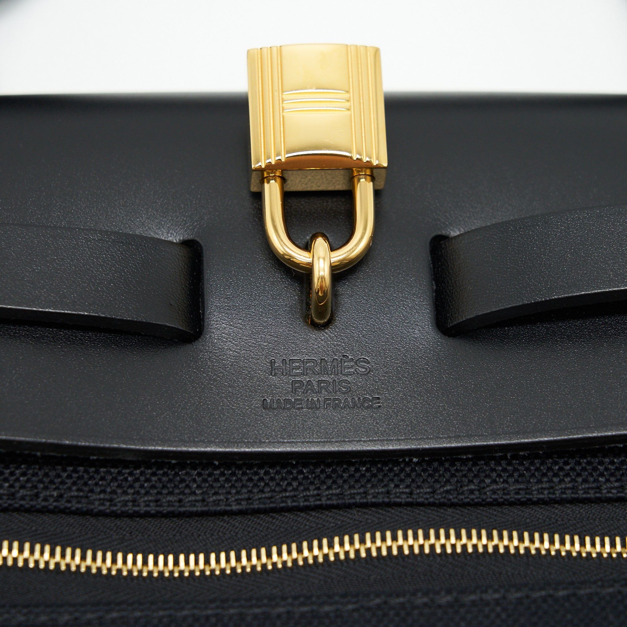 HERMES HERBAG 31 BLACK WITH GHW