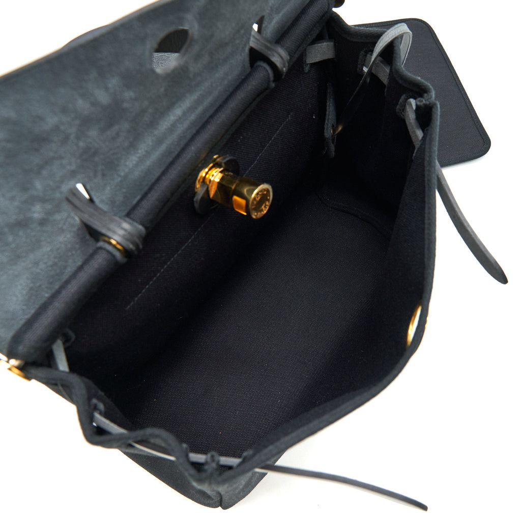HERMES HERBAG 31 BLACK WITH GHW