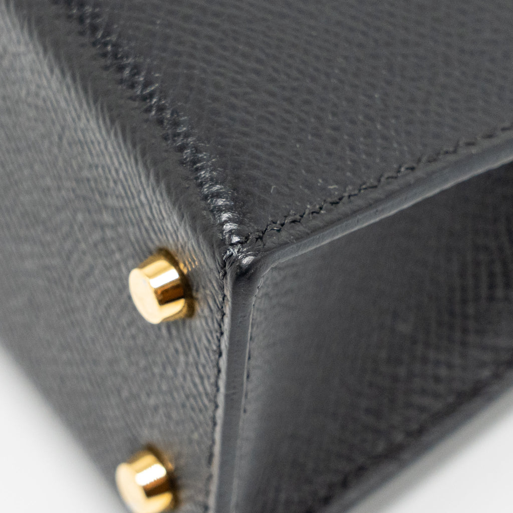 HERMES MINI KELLY II EPSOM BLACK GHW