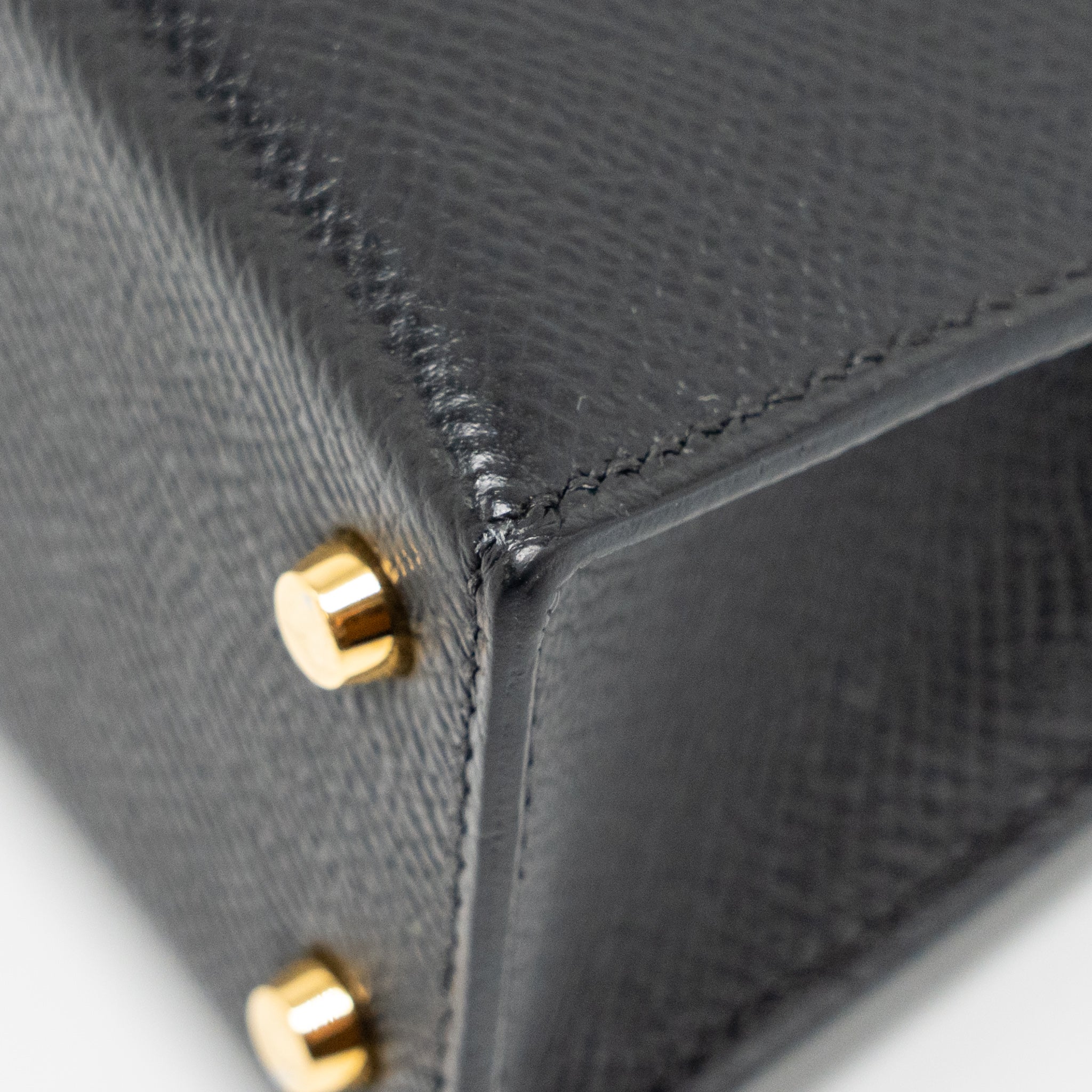 HERMES MINI KELLY II EPSOM BLACK GHW