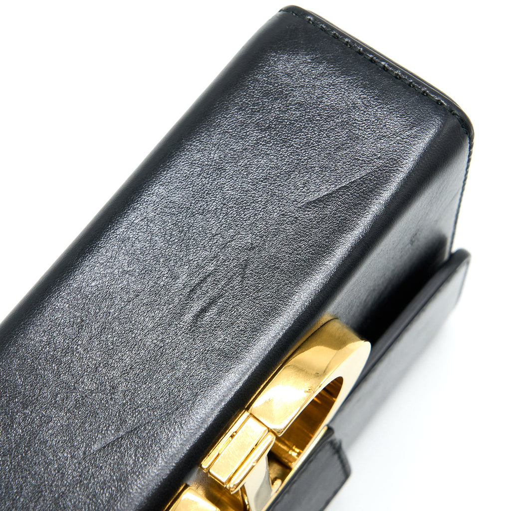 DIOR 30 MONTAIGNE MINI BOX BAG LAMBSKIN BLACK GHW