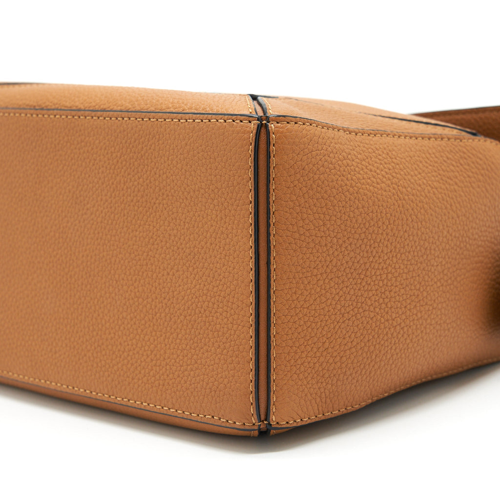 LOEWE SMALL PUZZLE BAG SOFT GRAINED CALF TAN GHW