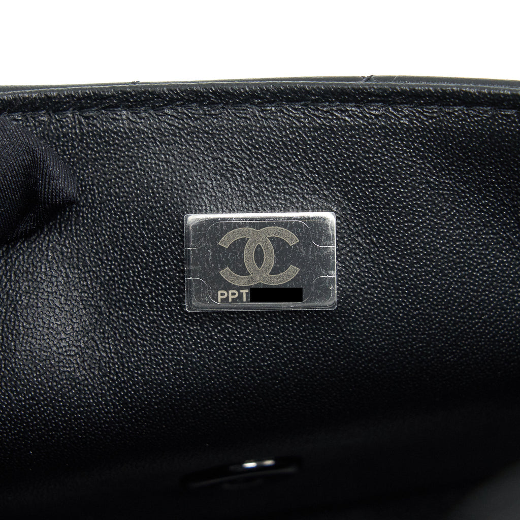 CHANEL MINI RECTANGULAR LAMBSKIN BLACK SO BLACK
