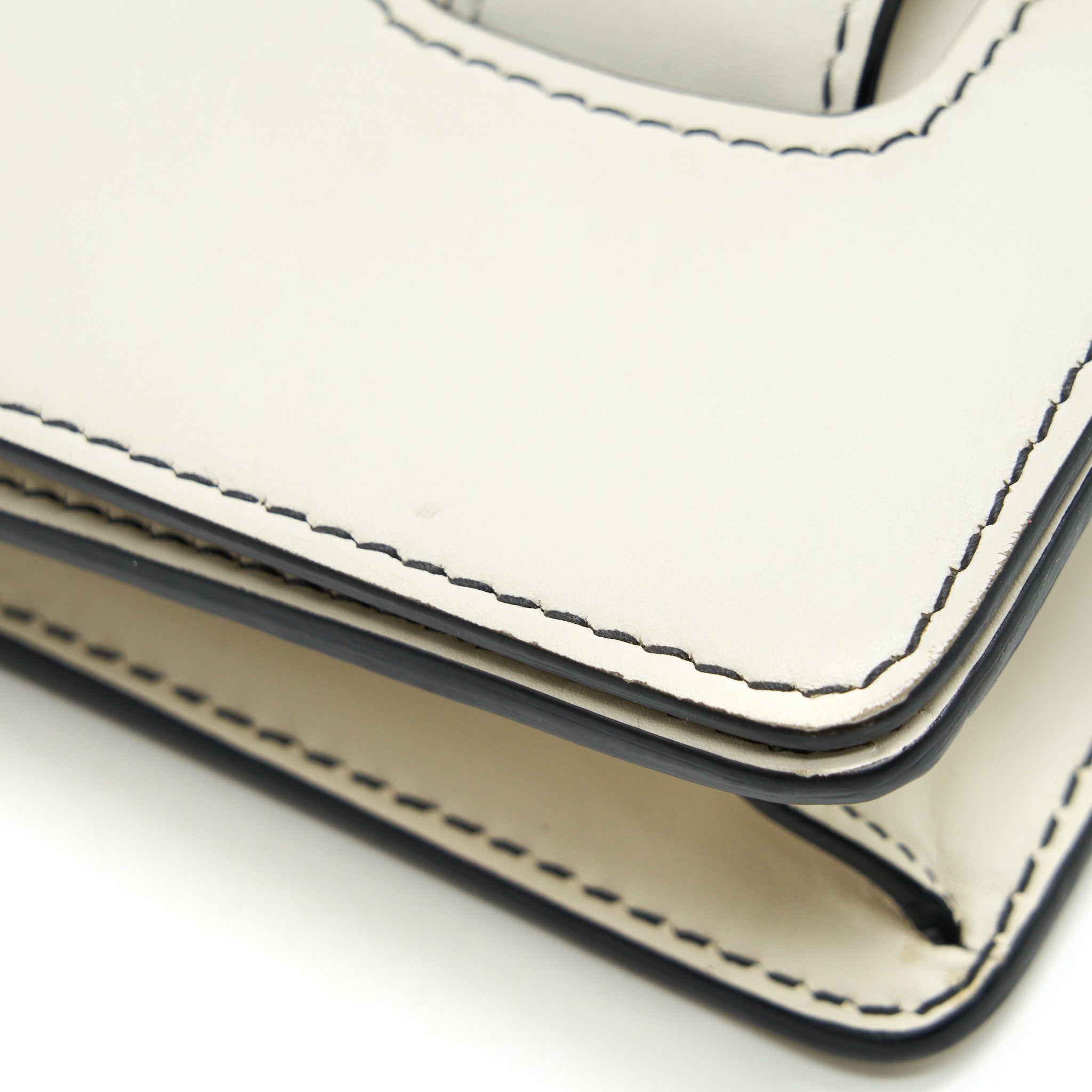 DIOR J'ADIOR MEDIUM FLAP BAG WITH CHAIN WHITE GHW