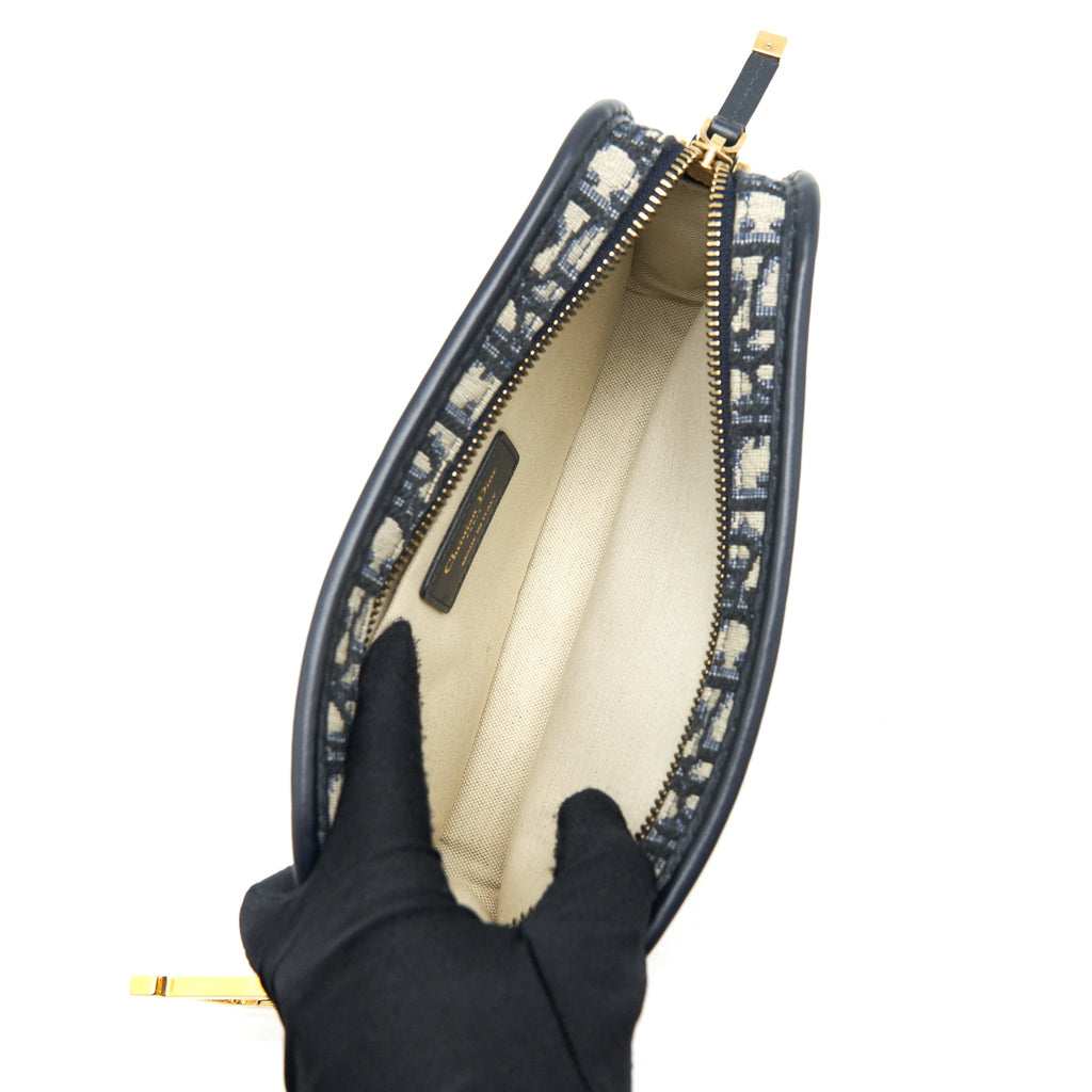 DIOR OBLIQUE DIORQUAKE CLUTCH WITH EXTRA WOVEN LOGO BAG STRAP