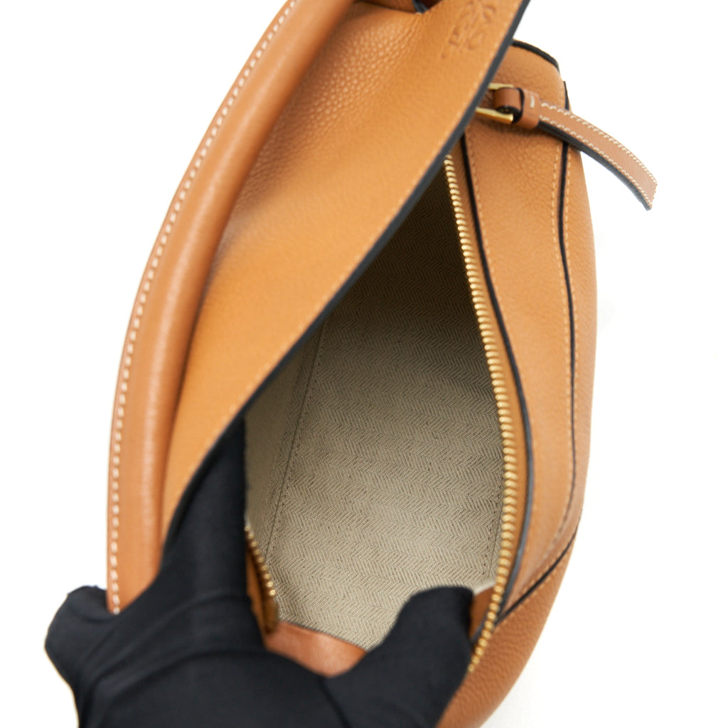 LOEWE SMALL PUZZLE BAG SOFT GRAINED CALF TAN GHW