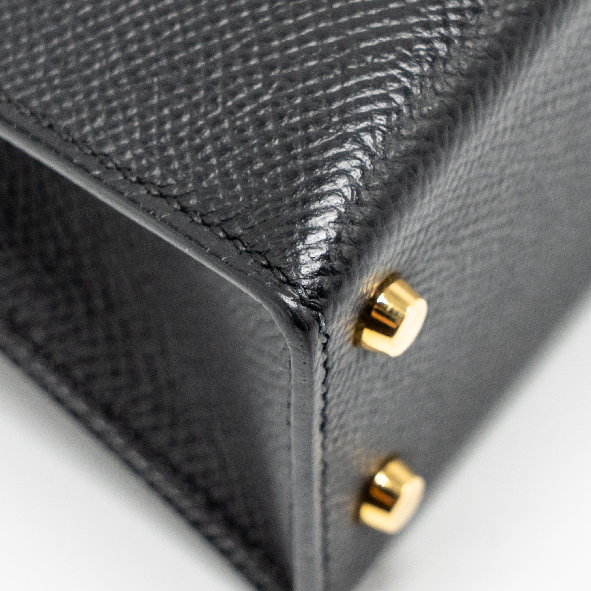 HERMES MINI KELLY II EPSOM BLACK GHW