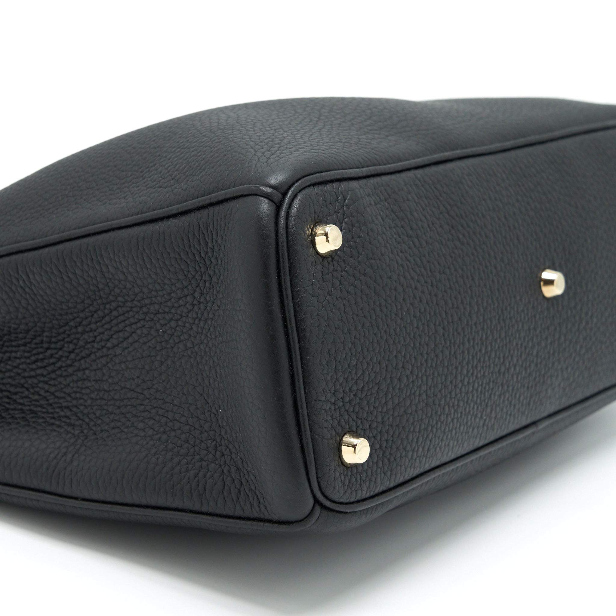 DIOR DIORISSIMO GRAINED LEATHER BLACK/ FUSHIA GHW