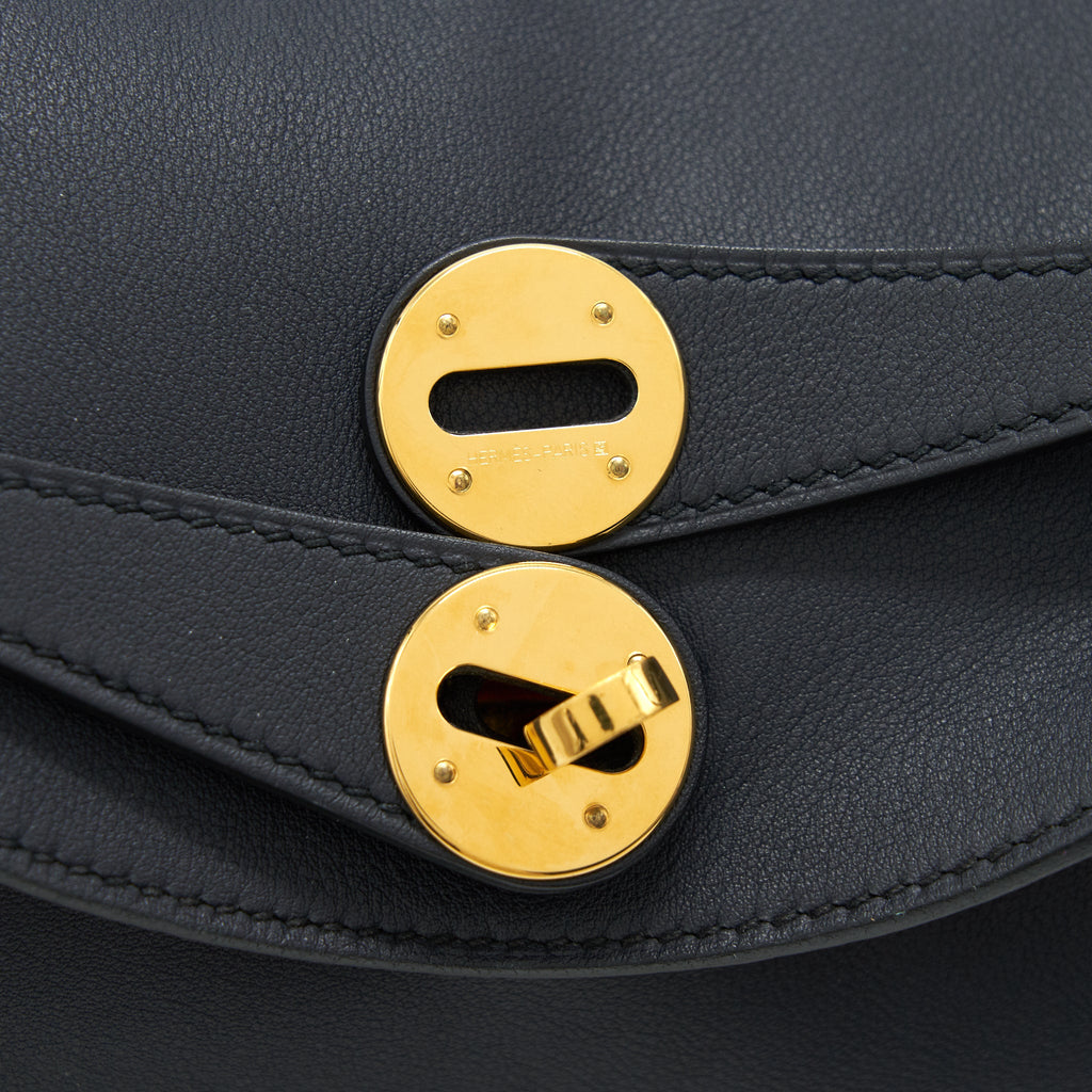 HERMES LINDY 26 SWIFT NAVY AND ORANGE GHW