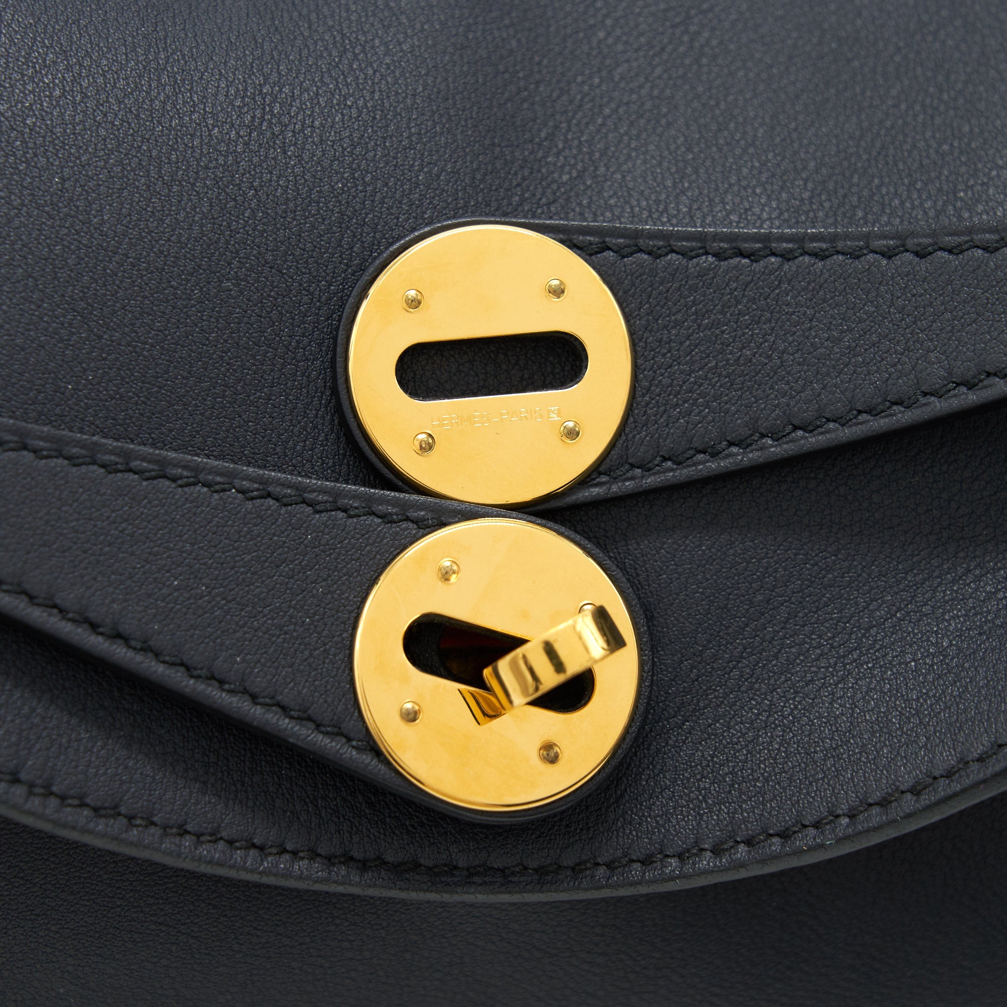 HERMES LINDY 26 SWIFT NAVY AND ORANGE GHW