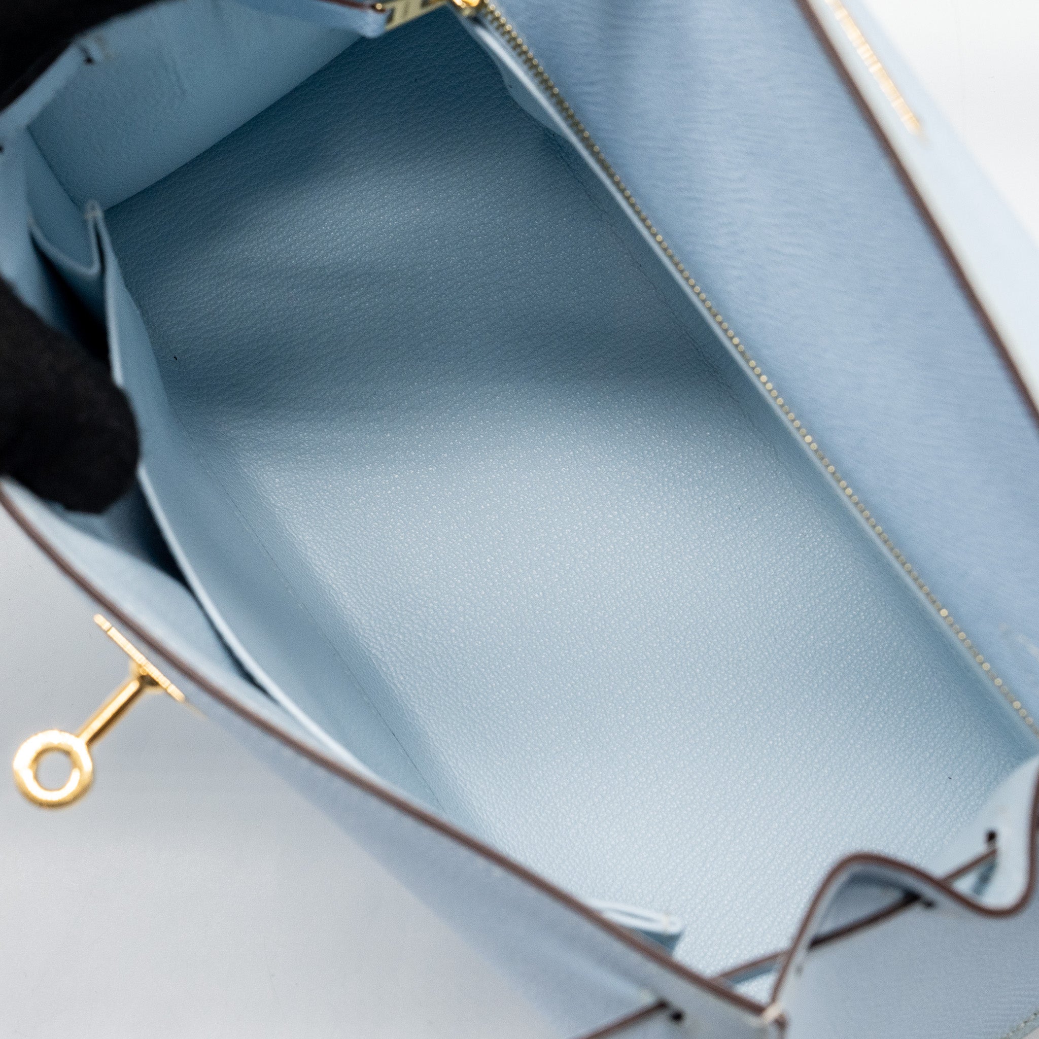 HERMES KELLY 25 EPSOM BLUE BRUME GHW