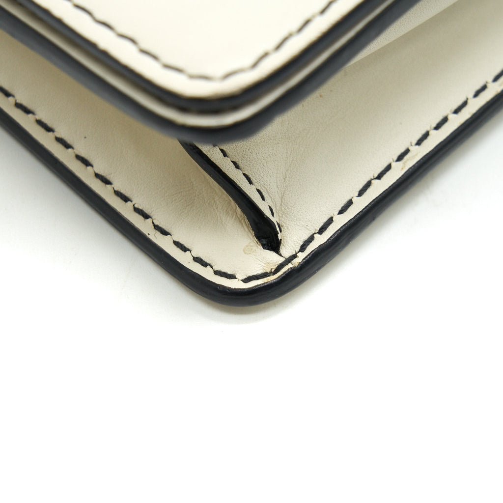 DIOR J'ADIOR MEDIUM FLAP BAG WITH CHAIN WHITE GHW