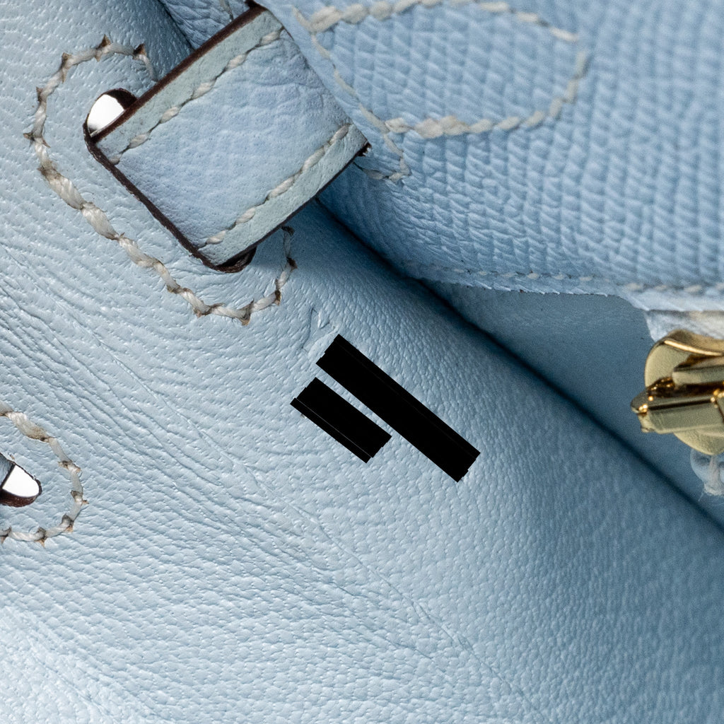 HERMES KELLY 25 EPSOM BLUE BRUME GHW