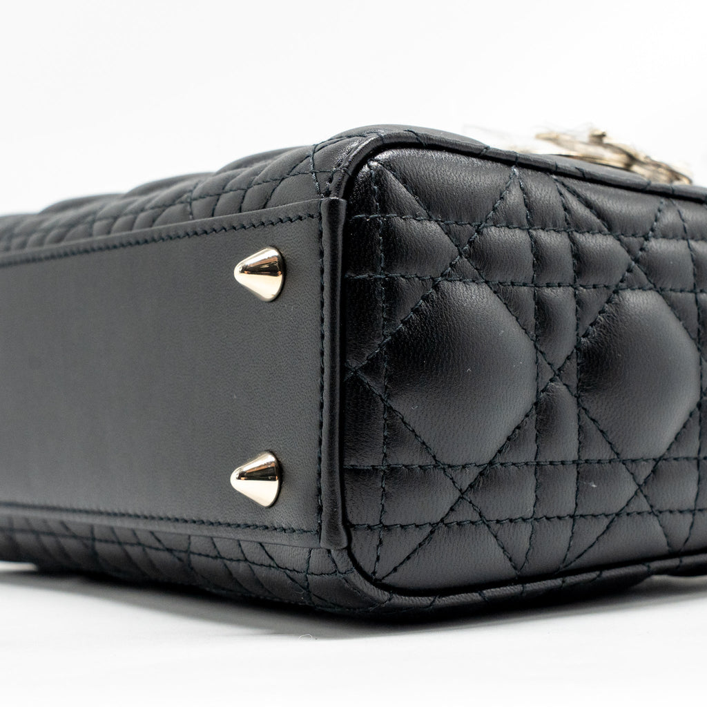 DIOR MY ABCDIOR SMALL LADY DIOR LAMBSKIN BLACK LGHW