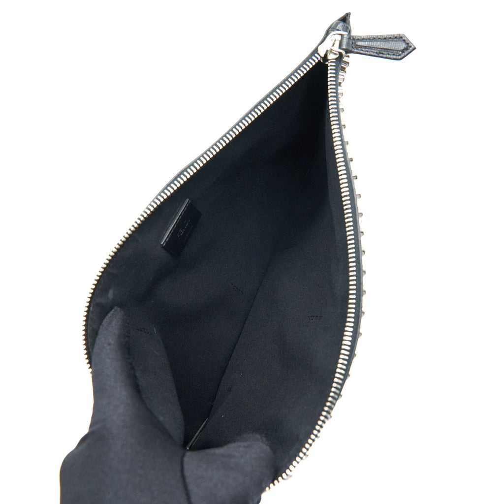 FENDI STUDDED UNISEX MONSTER CLUTCH