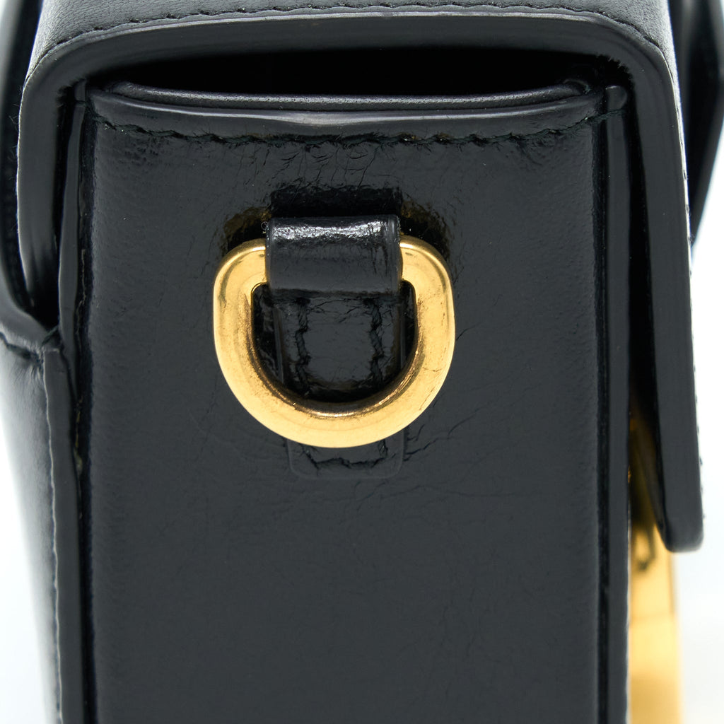 DIOR 30 MONTAIGNE MINI BOX BAG LAMBSKIN BLACK GHW