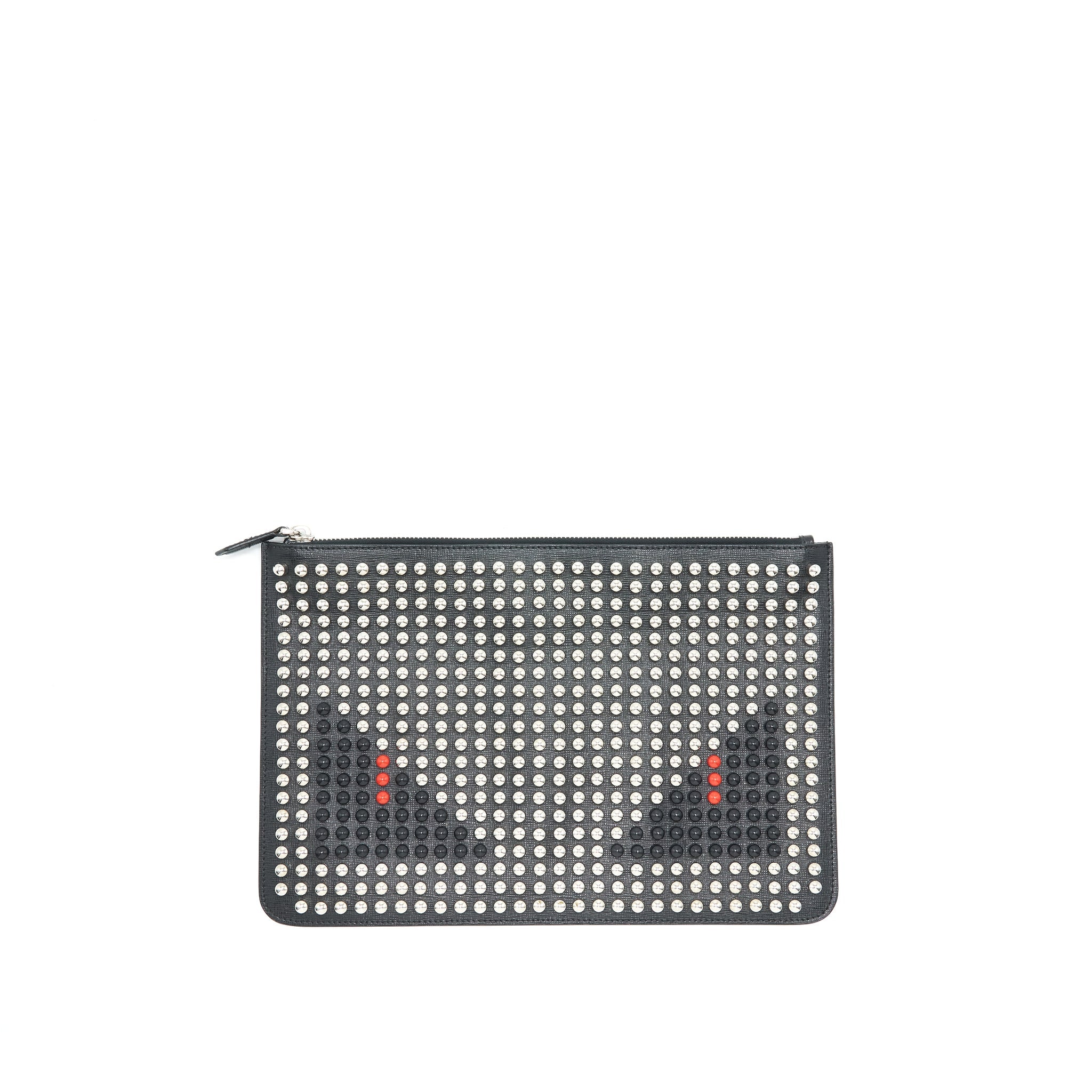 FENDI STUDDED UNISEX MONSTER CLUTCH