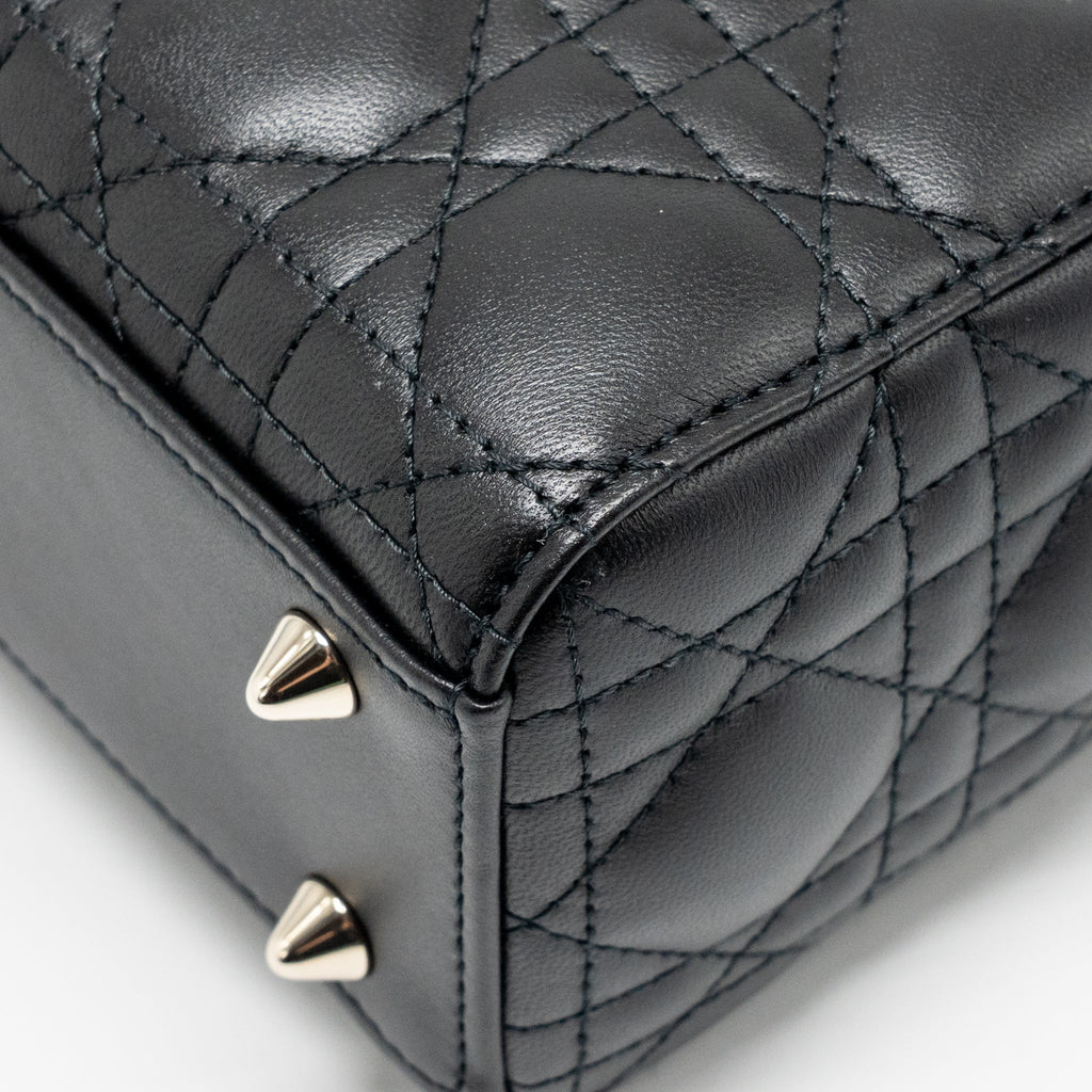 DIOR MY ABCDIOR SMALL LADY DIOR LAMBSKIN BLACK LGHW