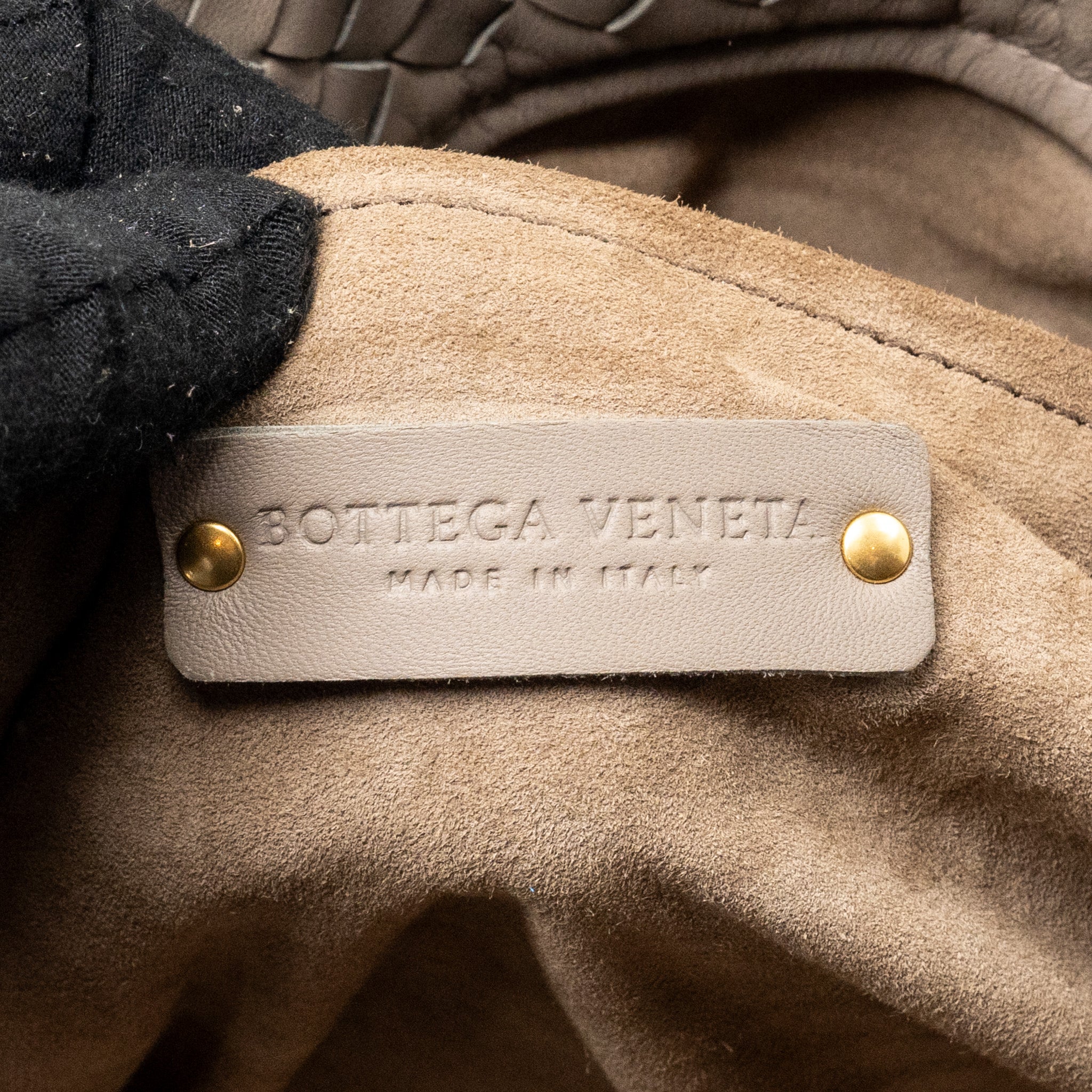 BOTTEGA VENETA TOTE BAG LAMBSKIN GREY GHW