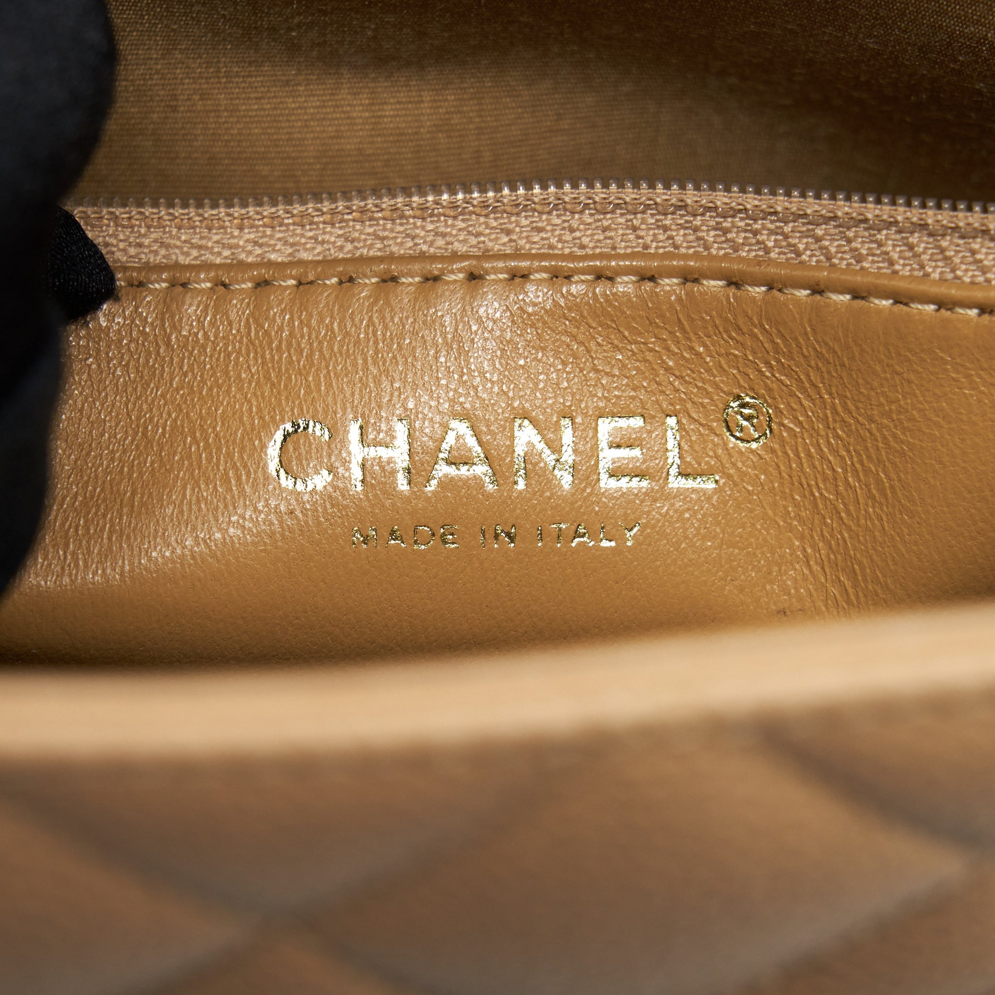 CHANEL VINTAGE MEDALLION TOTE BAG CAVIAR BEIGE GHW