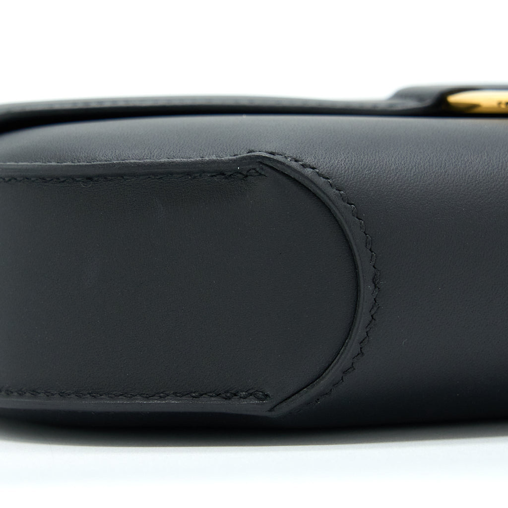 HERMES CHERCHE MIDI CLUTCH BAG MONSIEUR BLACK GHW
