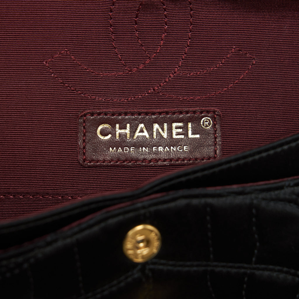CHANEL 2.55 REISSUE FLAP BAG SATIN BLACK GHW