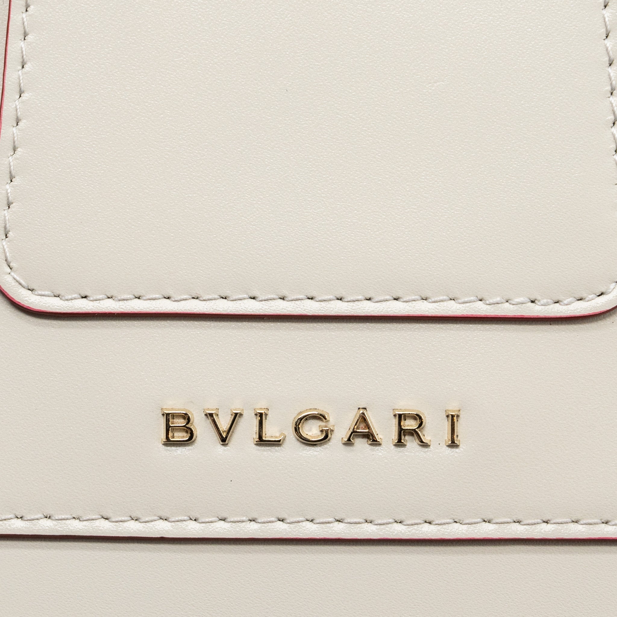 BVLGARI TOP HANDLE SERPENTI BAG CALFSKIN WHITE / RED LGHW