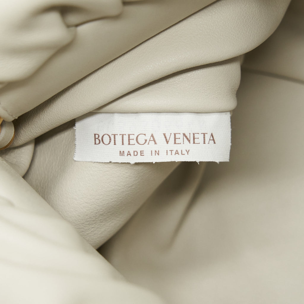 BOTTEGA VENETA CHAIN POUCH BAG WHITE GHW