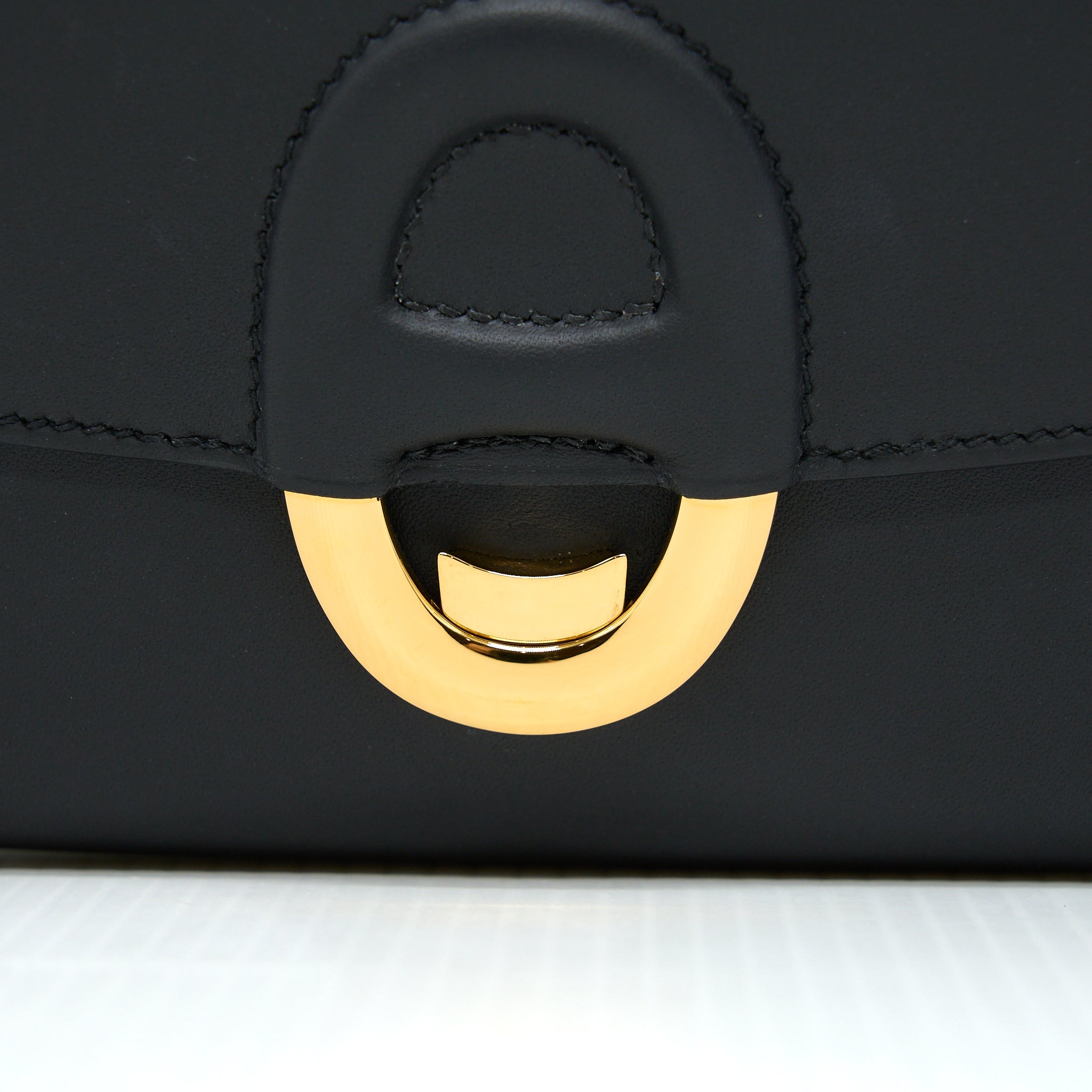 HERMES CHERCHE MIDI CLUTCH BAG MONSIEUR BLACK GHW