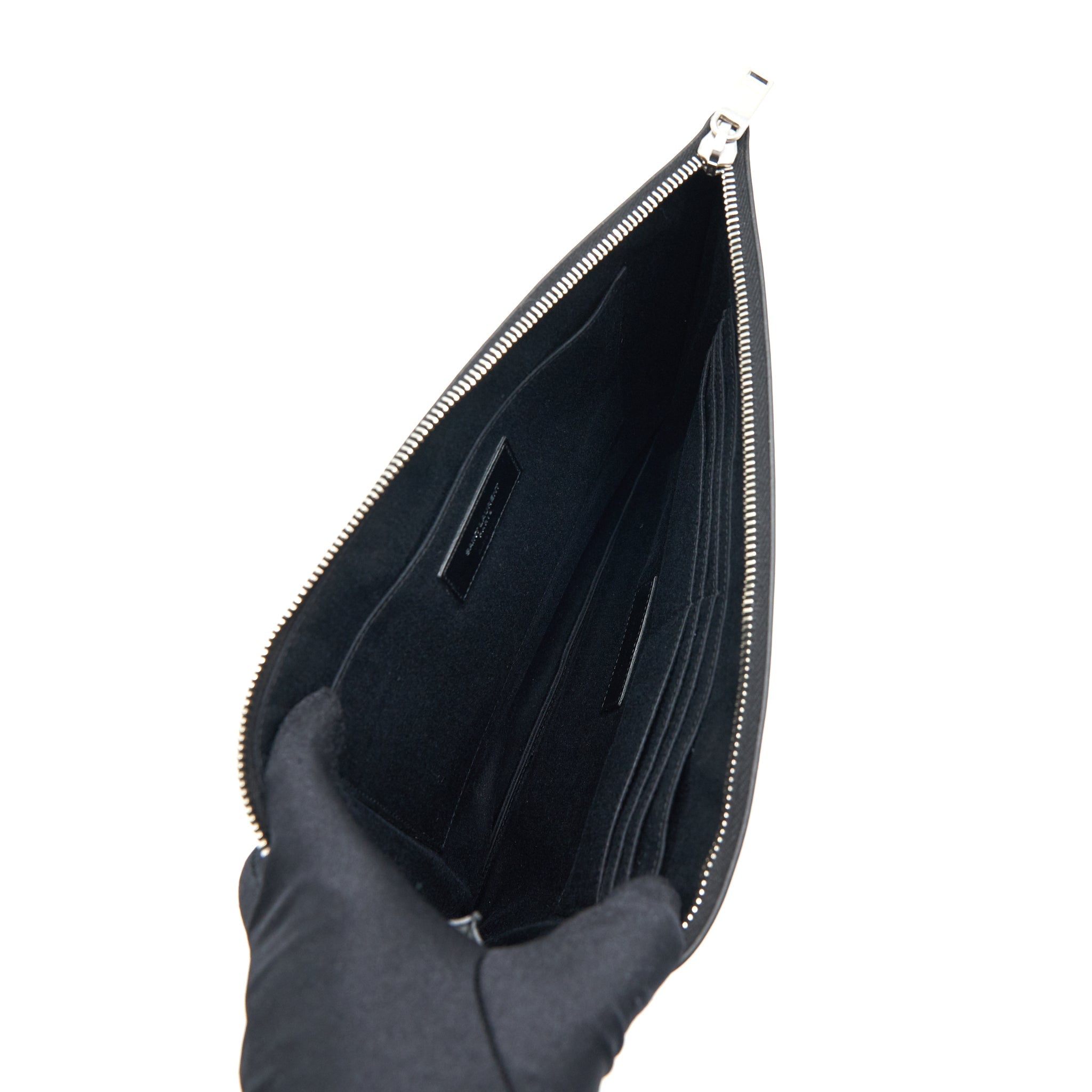 SAINT LAUREN PRINTED CLUTCH BLACK