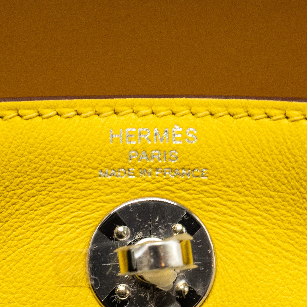 HERMES MINI LINDY SWIFT 9O JAUNE DE NAPLES SHW