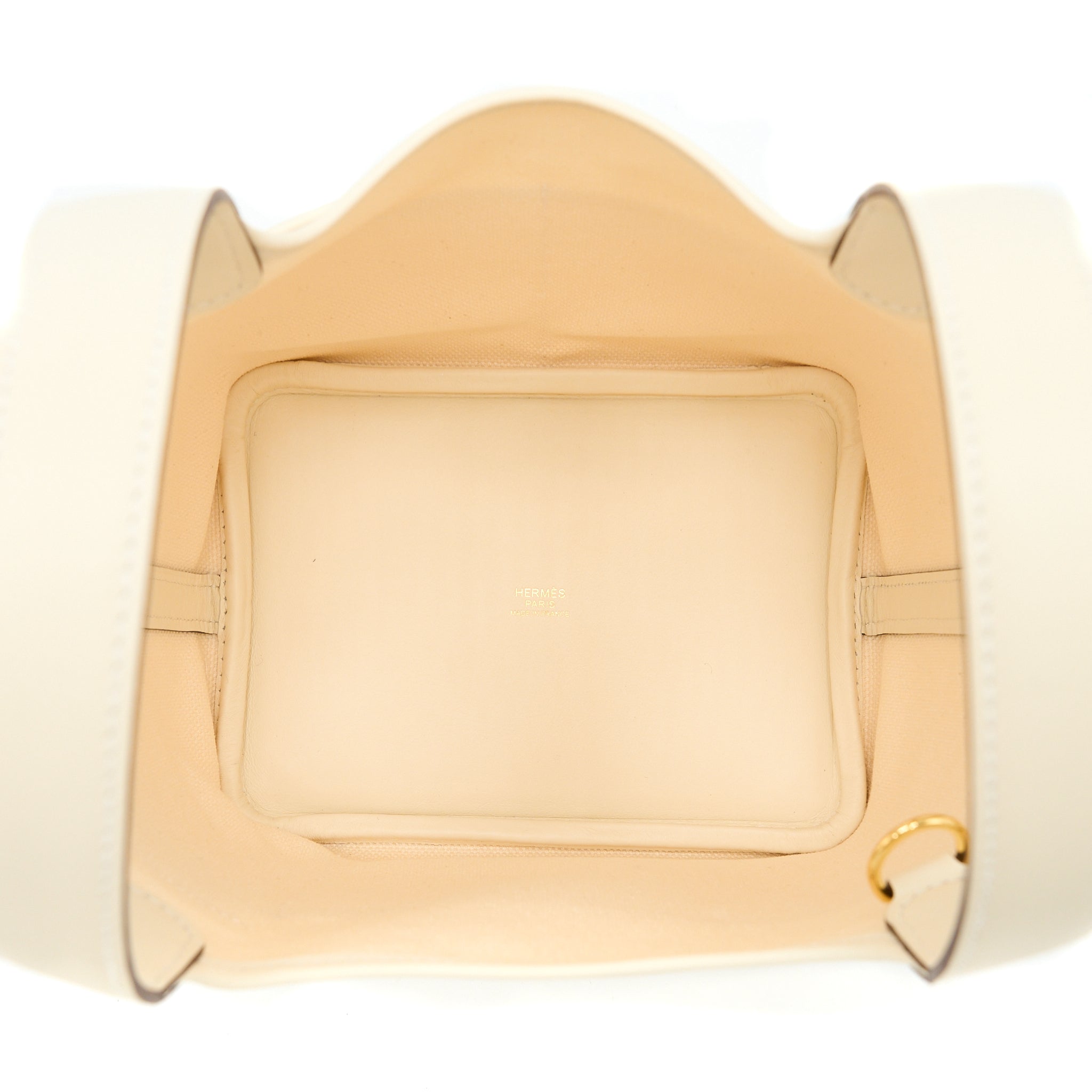 HERMES PICOTIN CARGO 18 SWIFT/TOILE CANVAS ECRU/NATA GHW