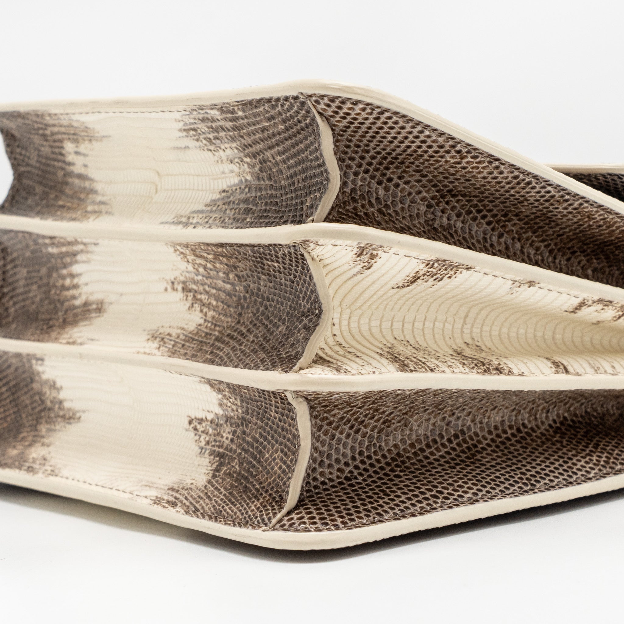 BVLGARI TOP HANDLE SERPENTI FOREVER CROSSBODY BAG SHINY LIZARD WHITE/MULTICOLOUR BLACK HARDWARE