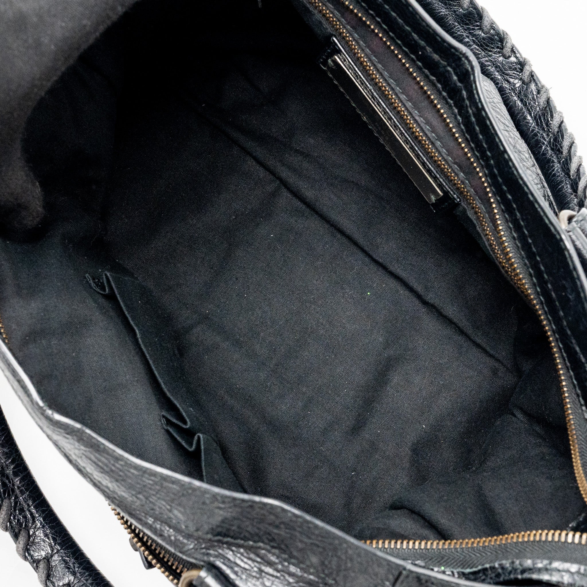BALENCIAGA CITY BAG CALFSKIN BLACK RUTHENIUM HARDWARE