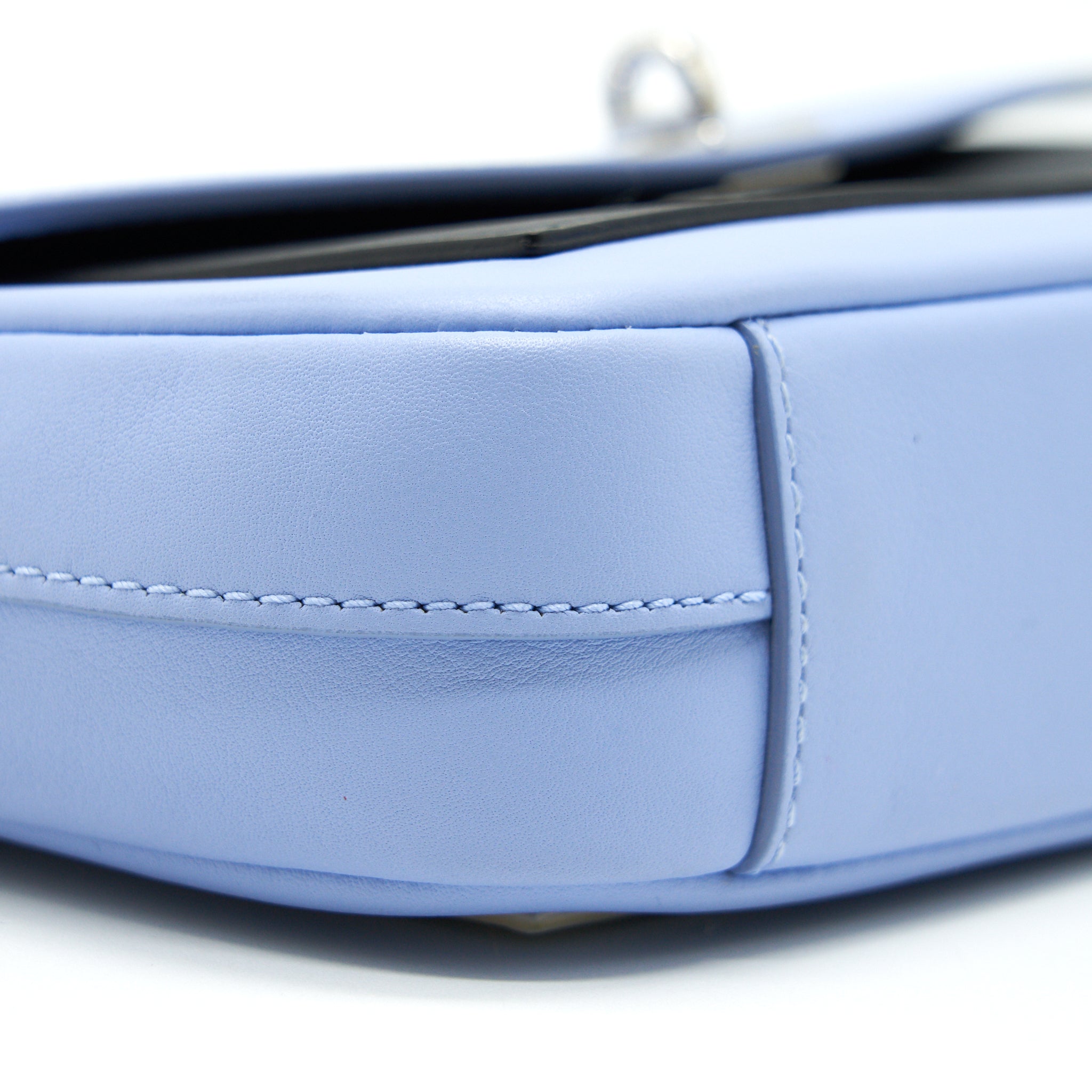 DIOR EVENING WALLET ON CHAIN LIGHT BLUE/ BLACK/ WHITE