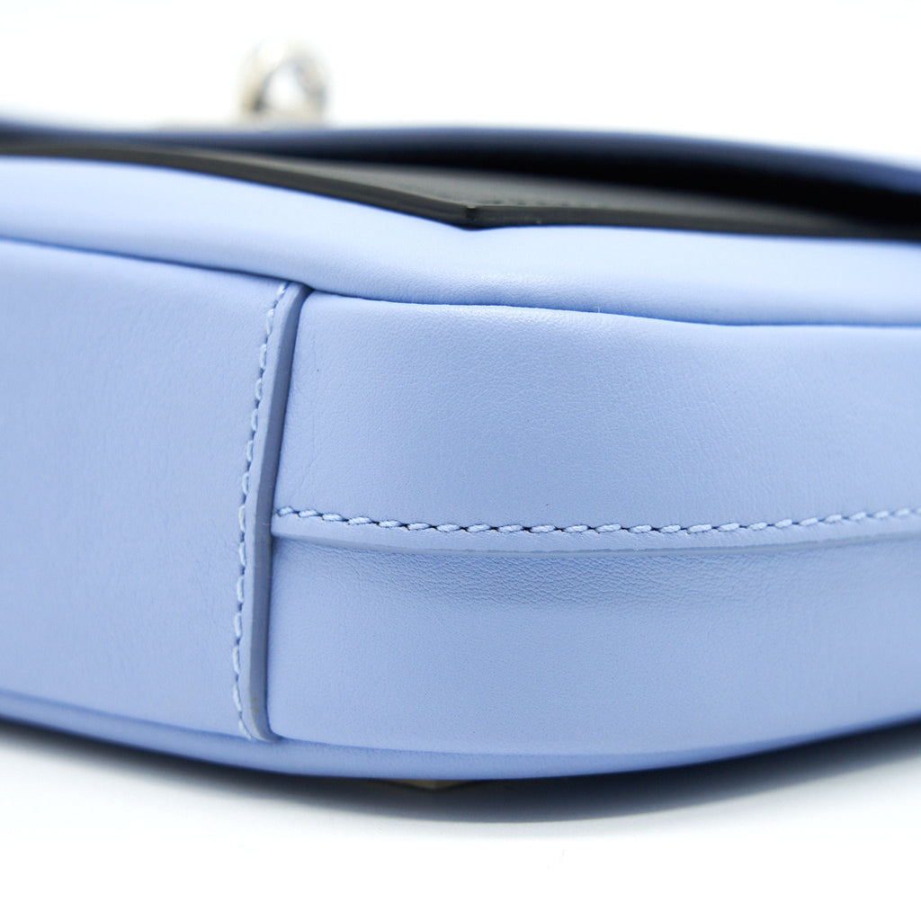DIOR EVENING WALLET ON CHAIN LIGHT BLUE/ BLACK/ WHITE