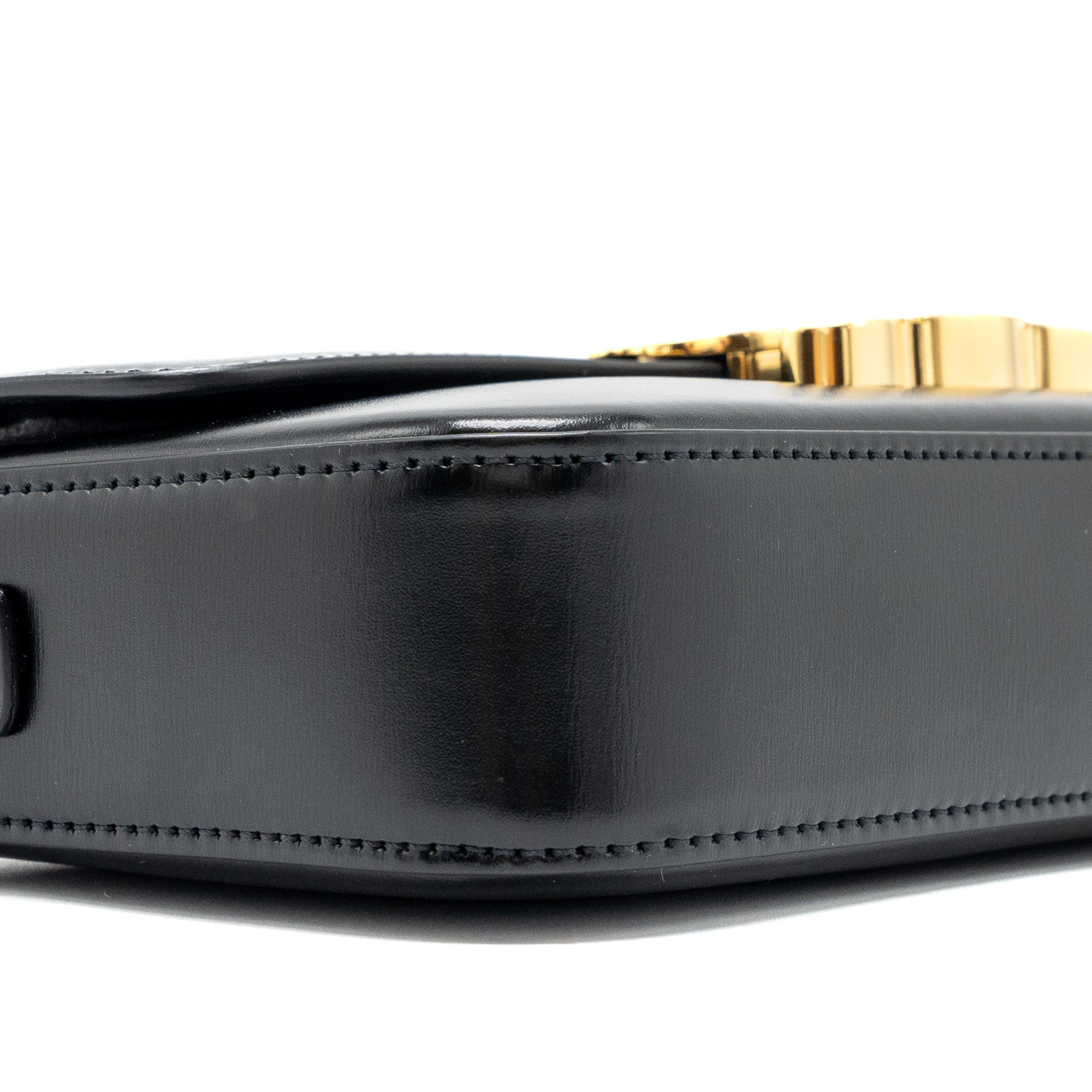 CELINE TRIOMPHE SHOULDER BAG CALFSKIN BLACK GHW