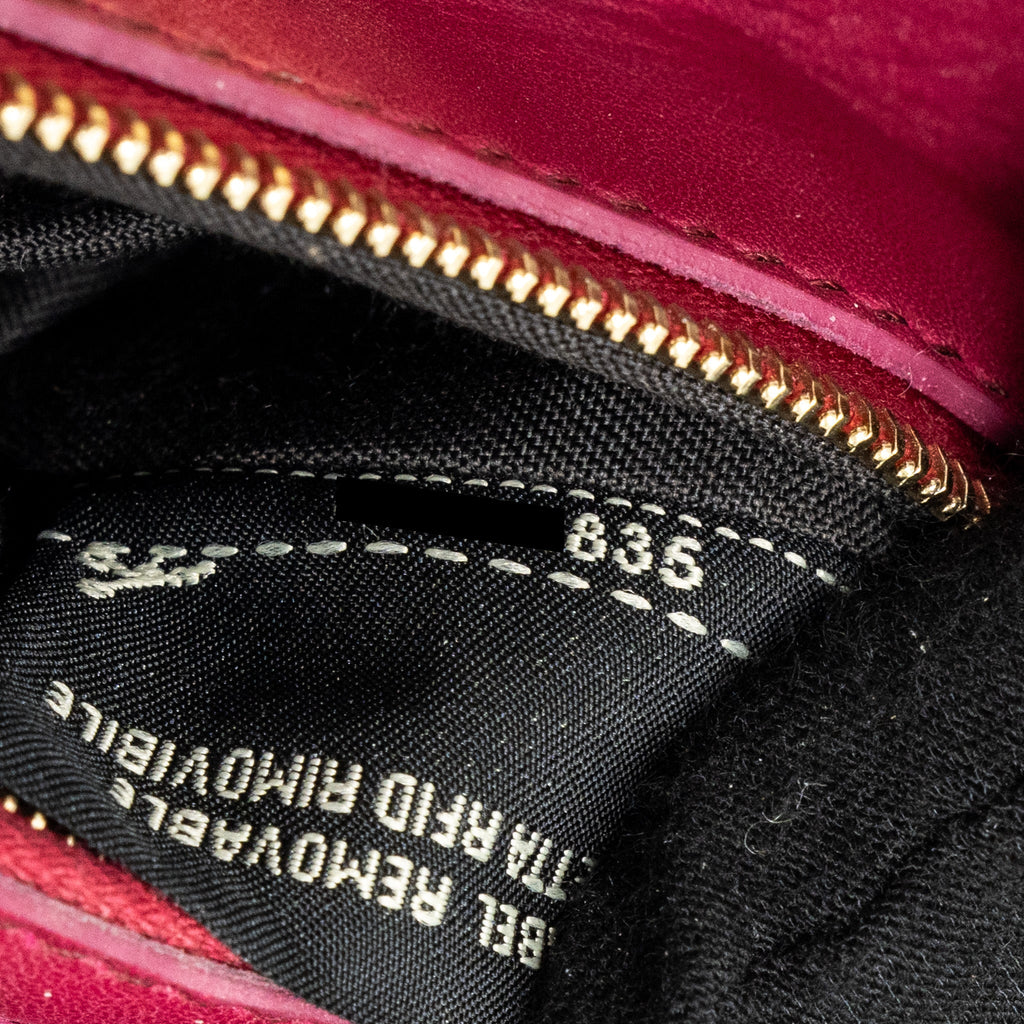 FENDI MINI PEEKABOO BAG CROCODILE PINK GHW
