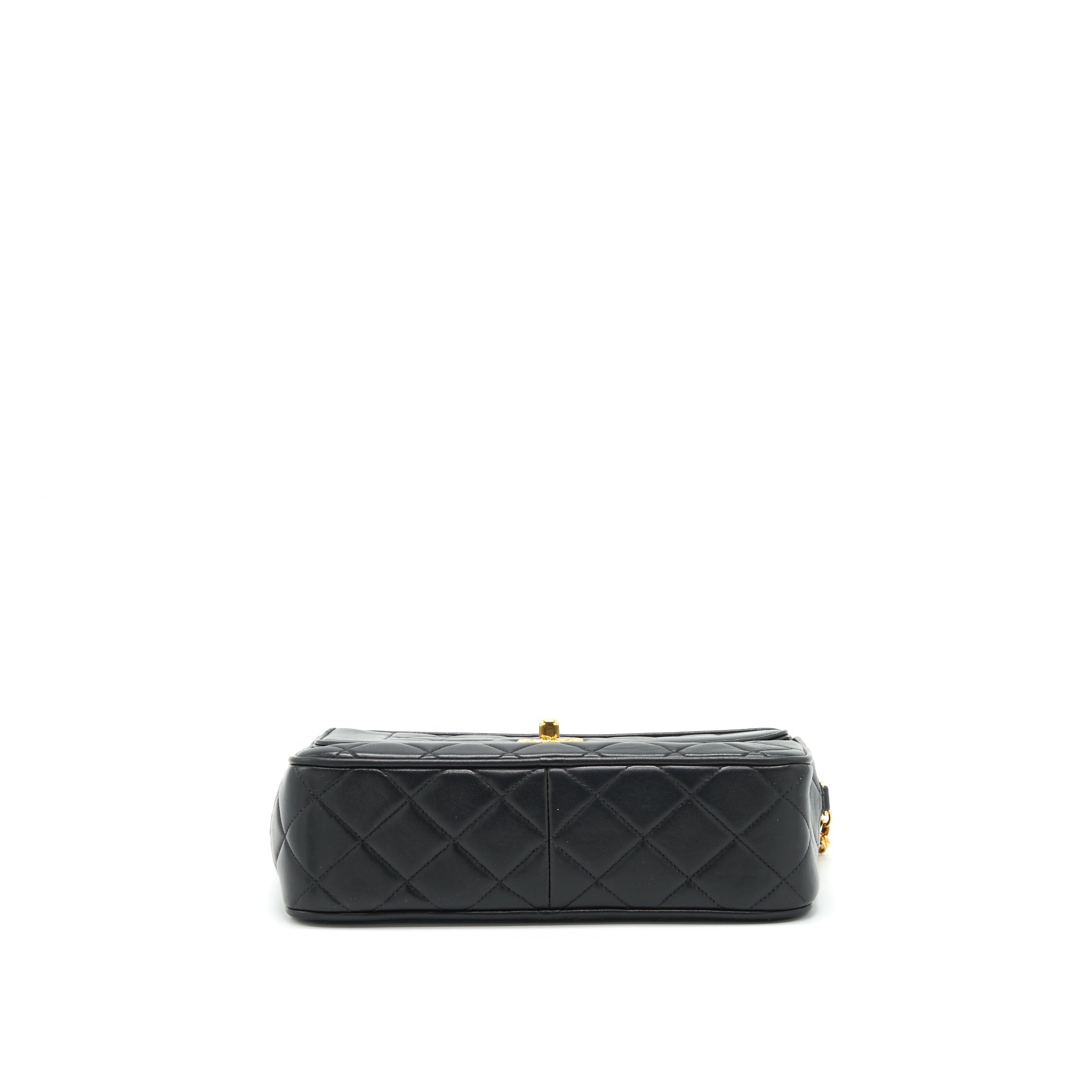CHANEL VINTAGE CAMERA BAG LAMBSKIN BLACK GHW