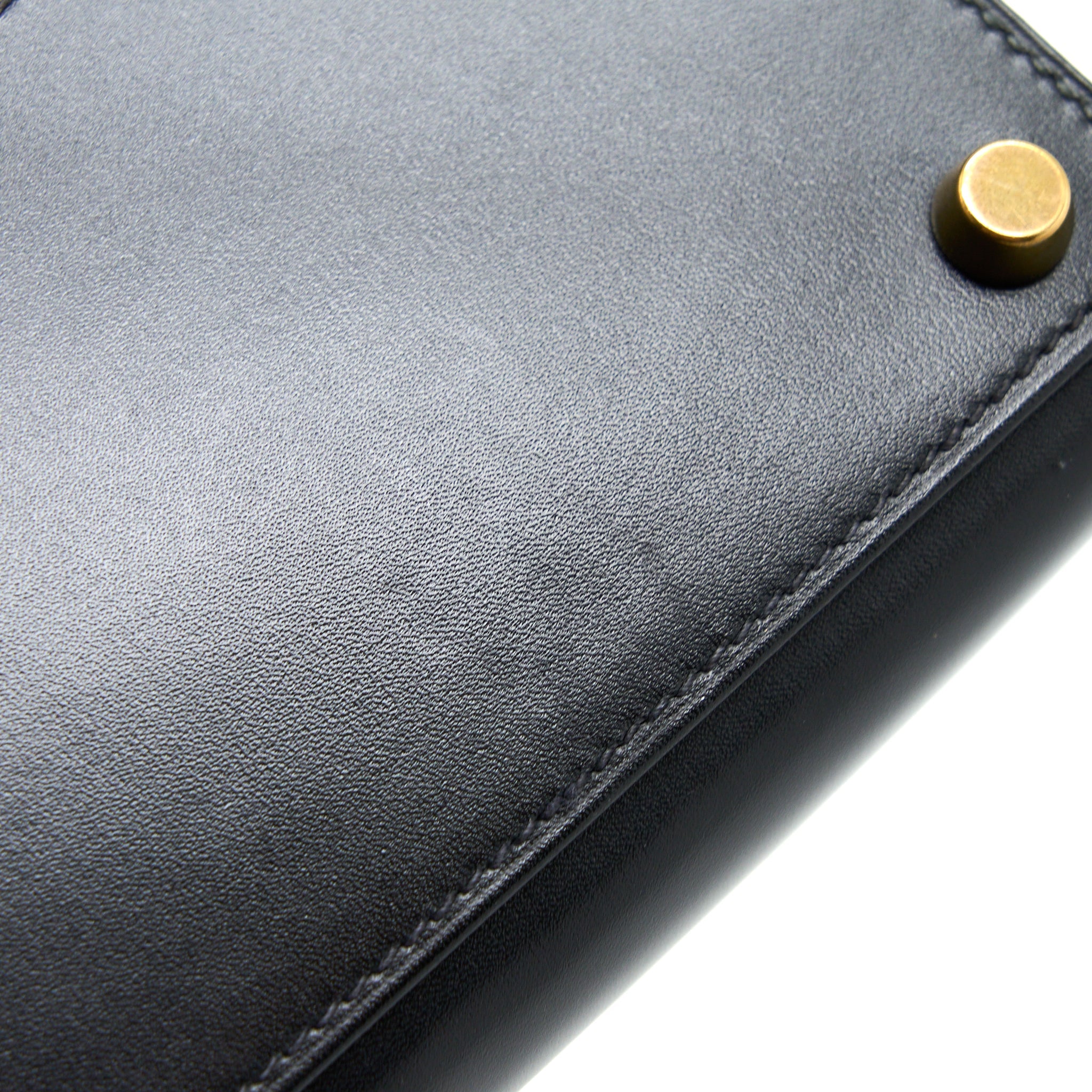 HERMES VINTAGE KELLY 20 BOX BLACK GHW