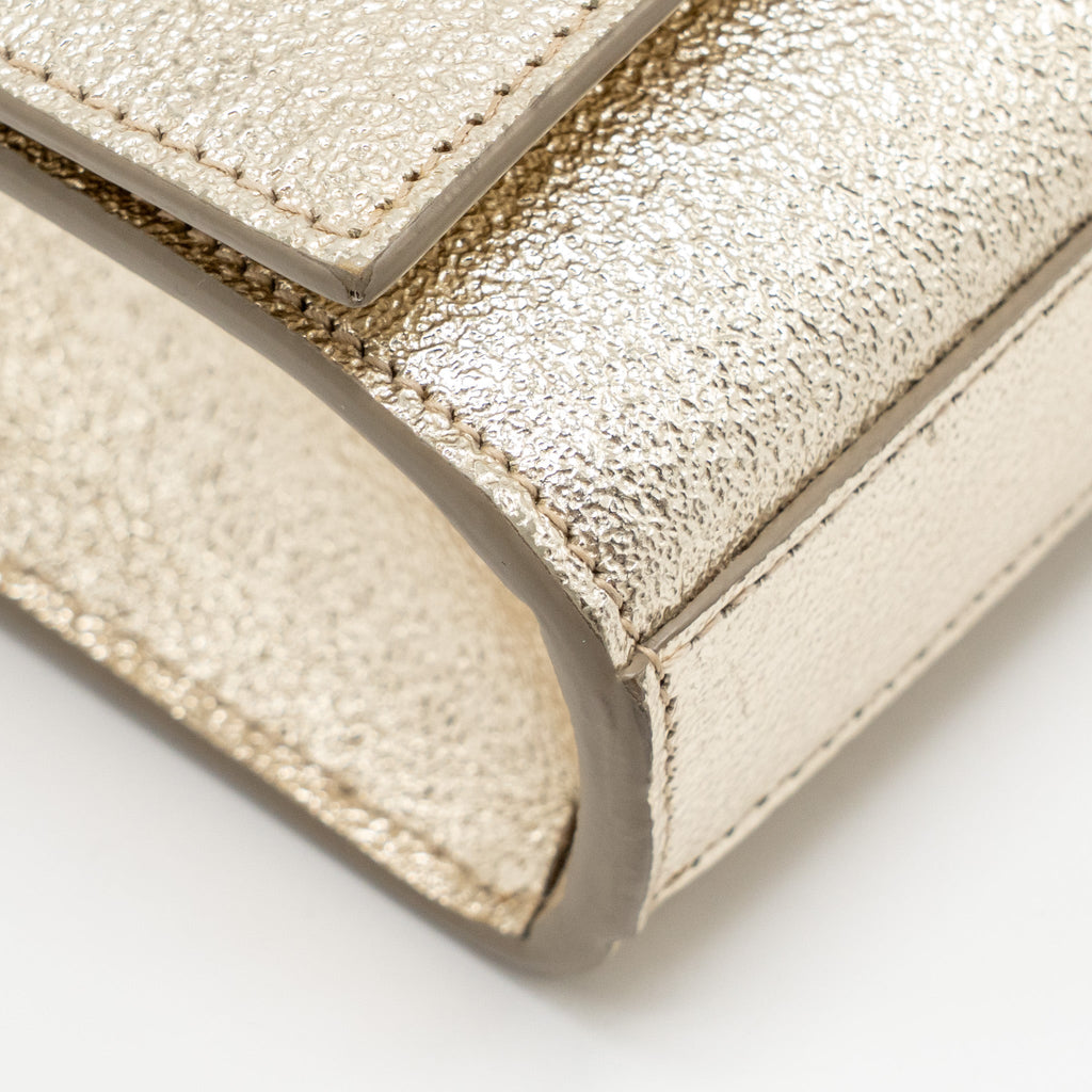 SAINT LAURENT/YSL SMALL KATE BAG GRAINED CALFSKIN GOLD GHW