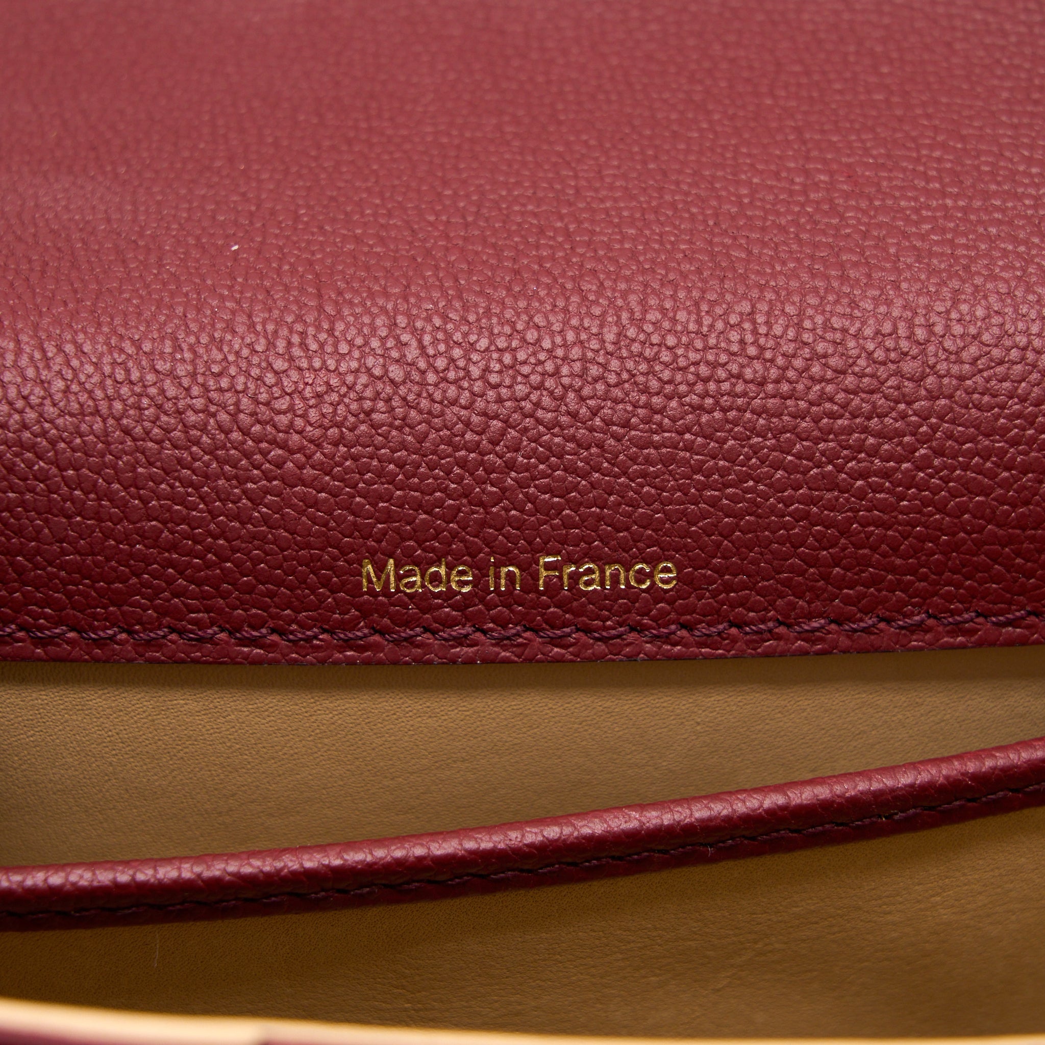 DELVAUX MINI BRILLIANT BAG GRAINED CALFSKIN BURGUNDY GHW