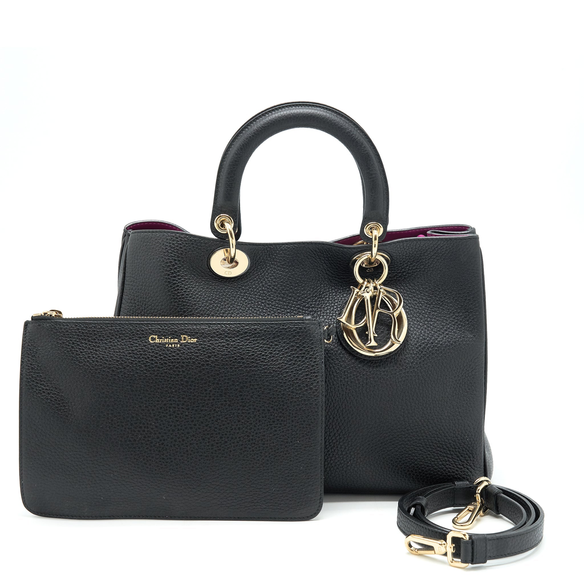 DIOR DIORISSIMO TOTE BAG BLACK LGHW