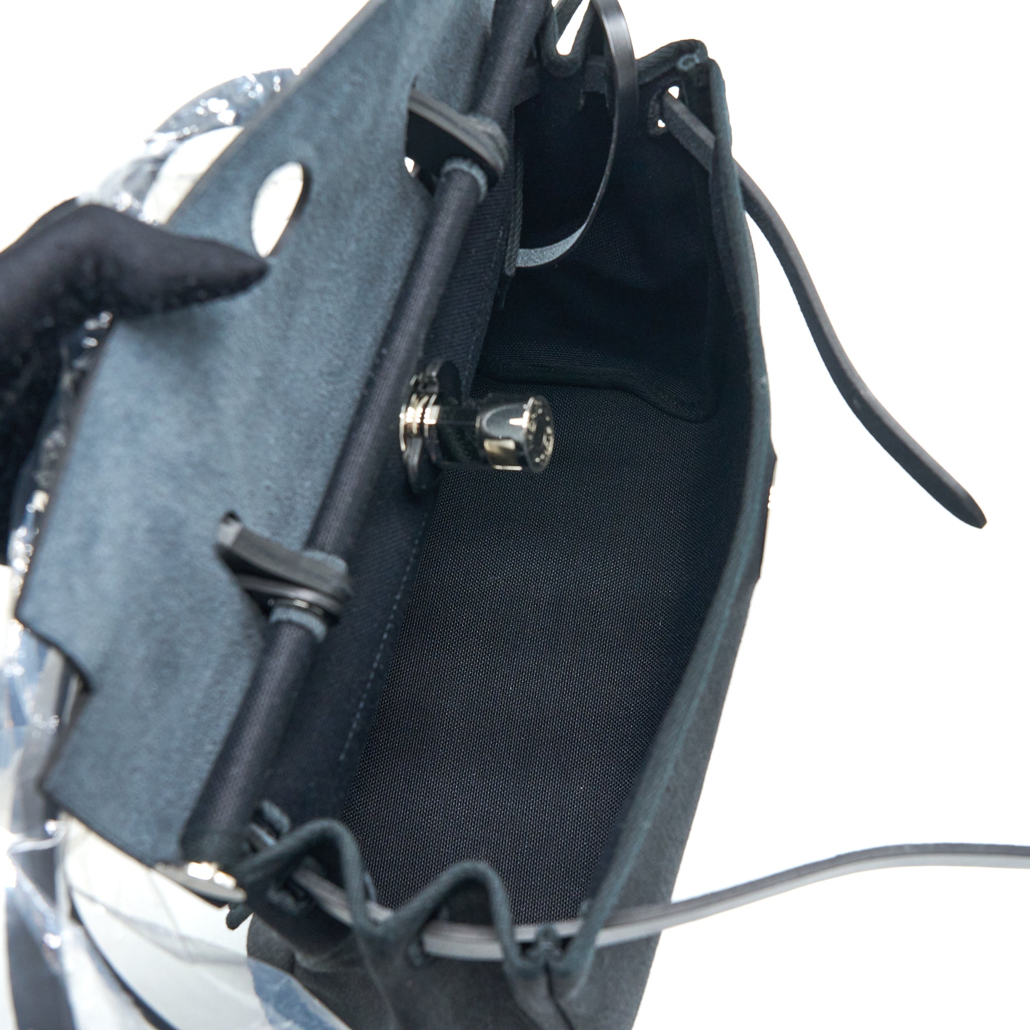 HERMES HERBAG ZIP 31 BAG RETOURNE TOILE MILITARIES CANVAS/HUNTER BLACK SHW