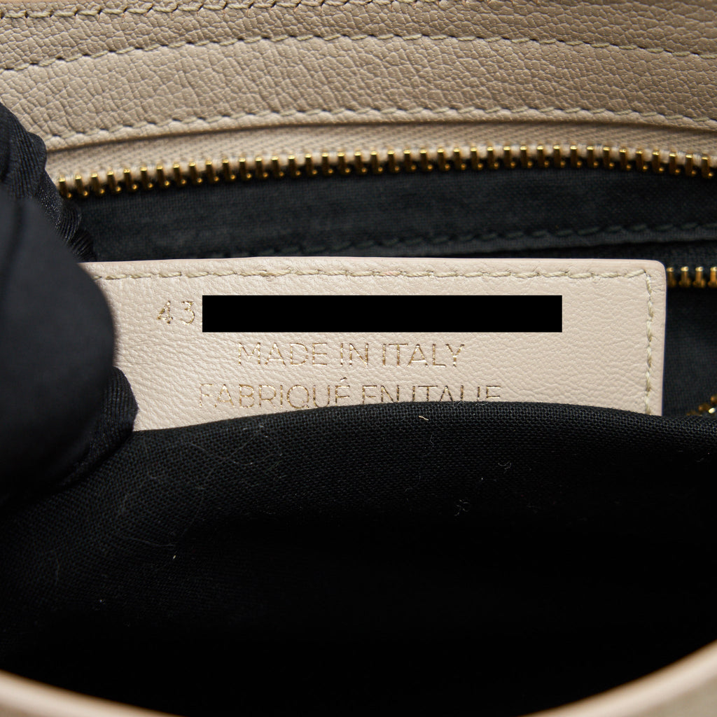 BALENCIAGA SMALL METALLIC EDGE CITY BEIGE GHW