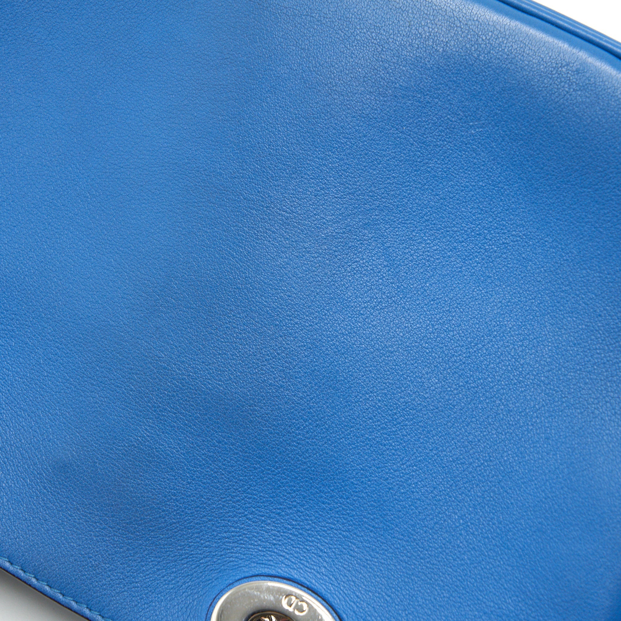 DIOR MINI DIORISSIMO BAG BLUE/ BROWN WITH SHW