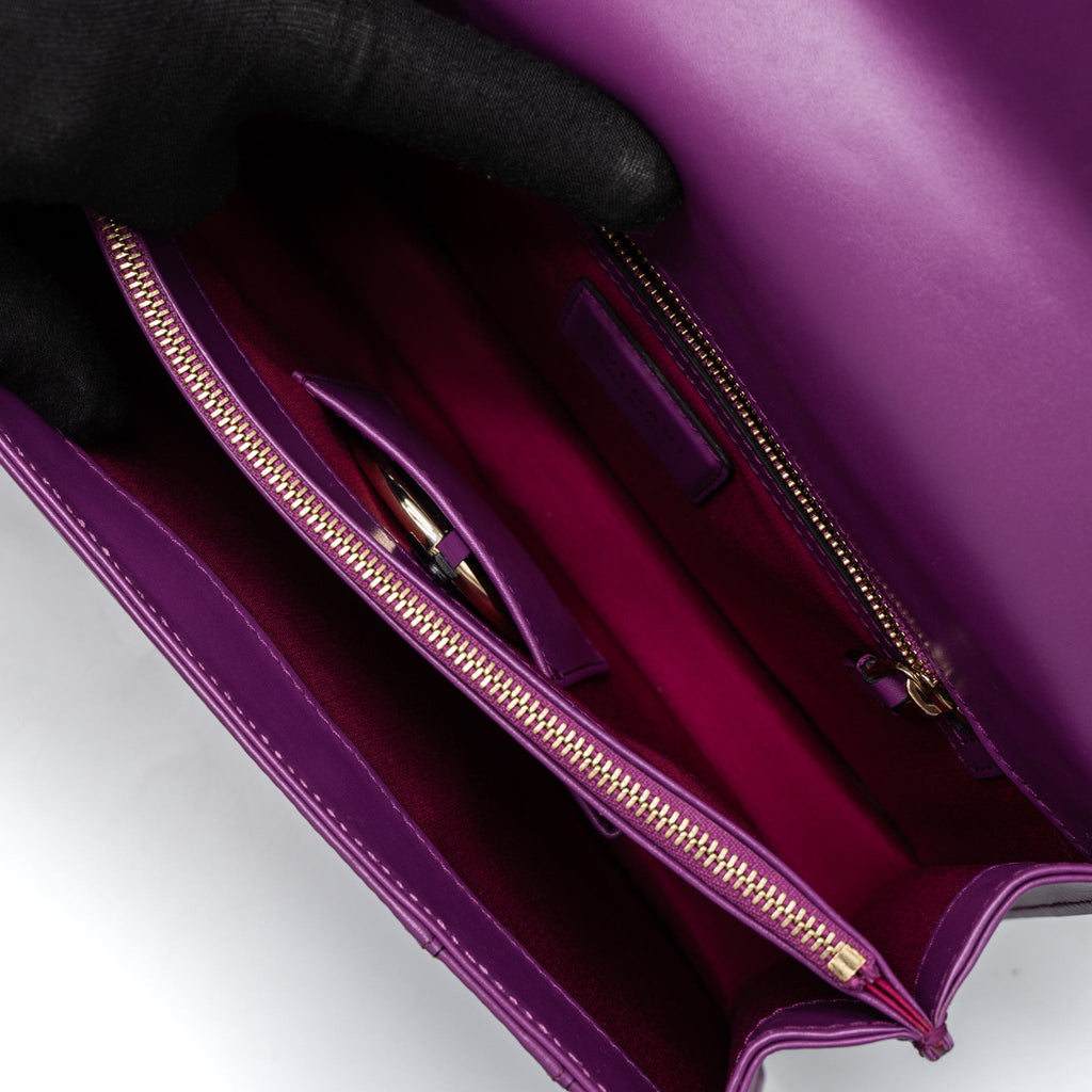 BVLGARI SERPENTI FOREVER SHOULDER BAG CALFSKIN PURPLE LGHW