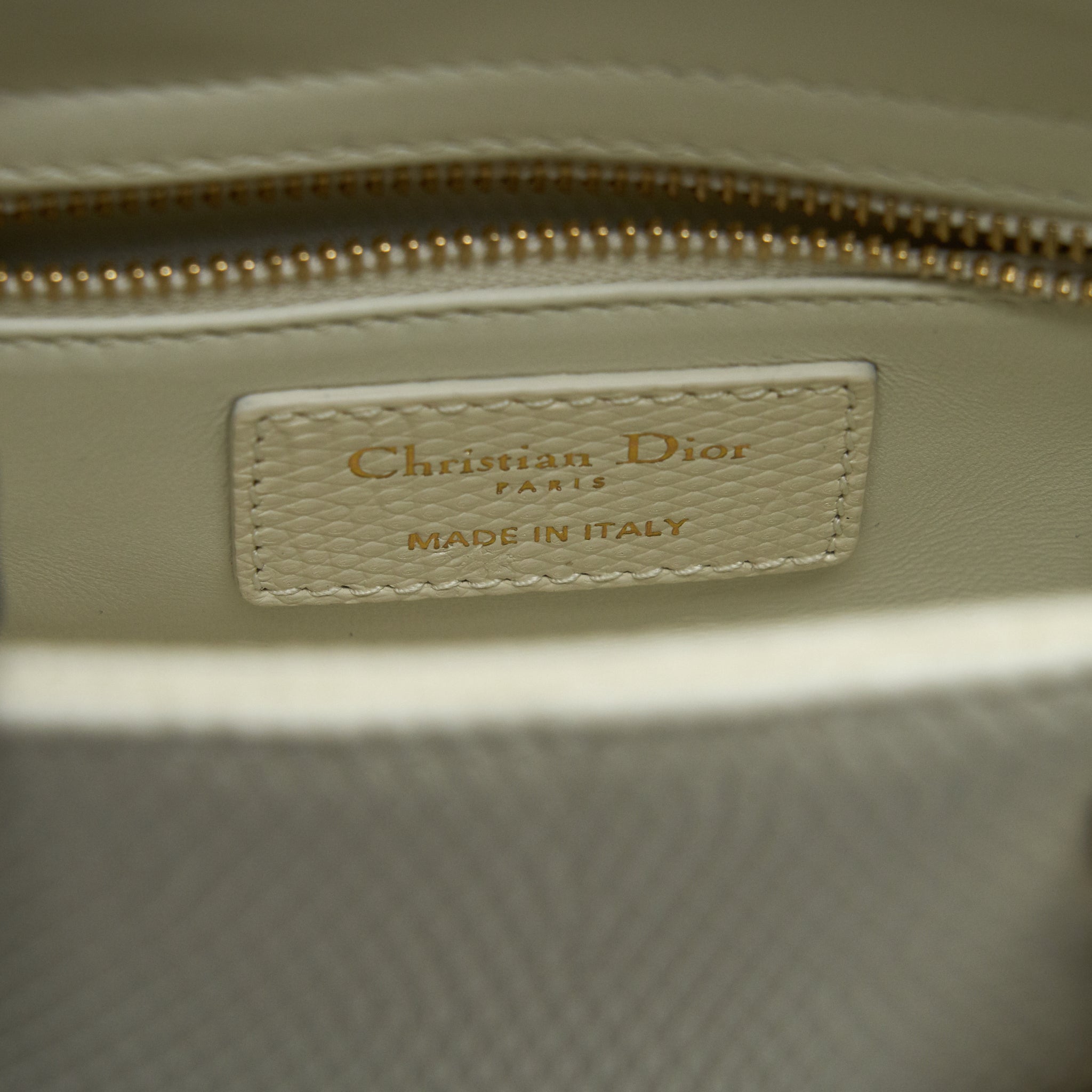 DIOR LIZARD MINI LADY DIOR BAG WHITE LGHW